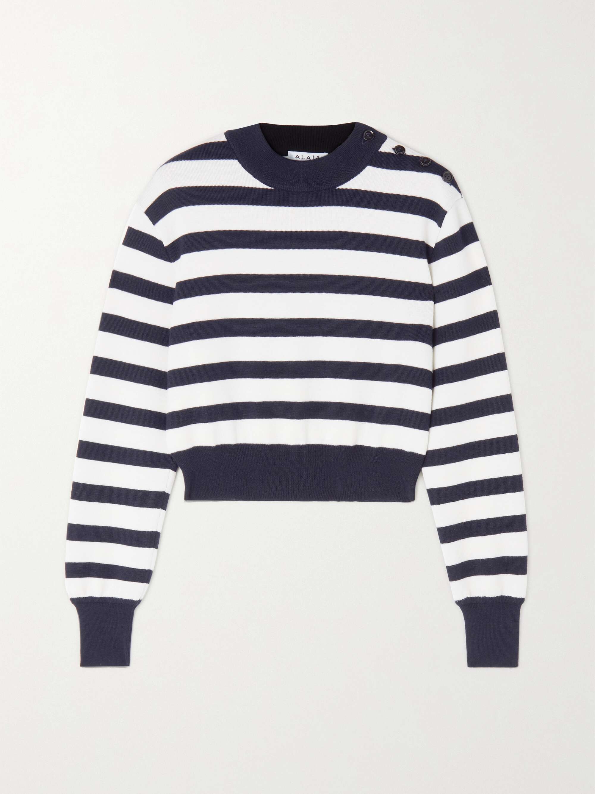 ALAÏA Striped merino wool sweater | NET-A-PORTER