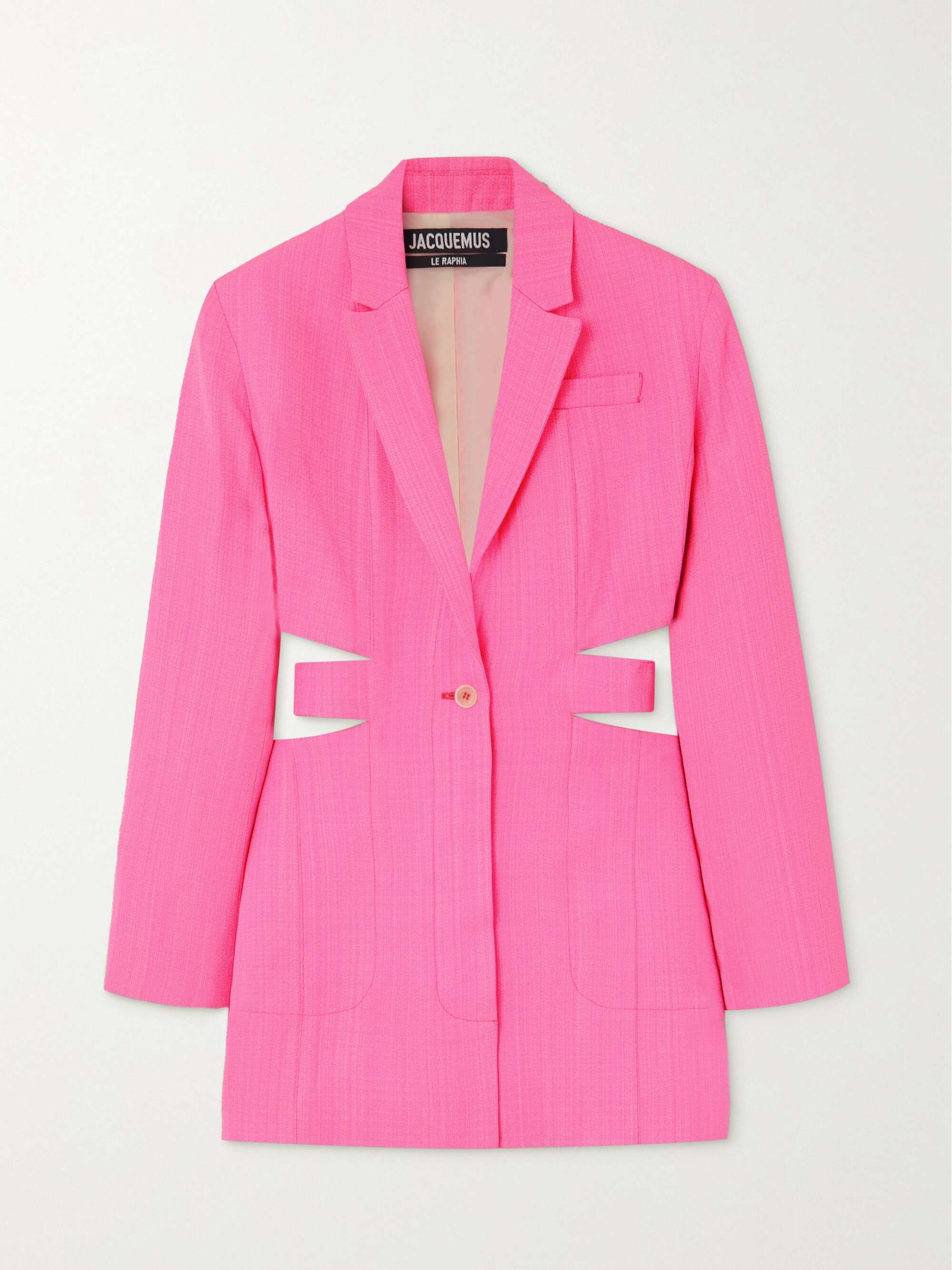 JACQUEMUS Bari cutout woven mini dress