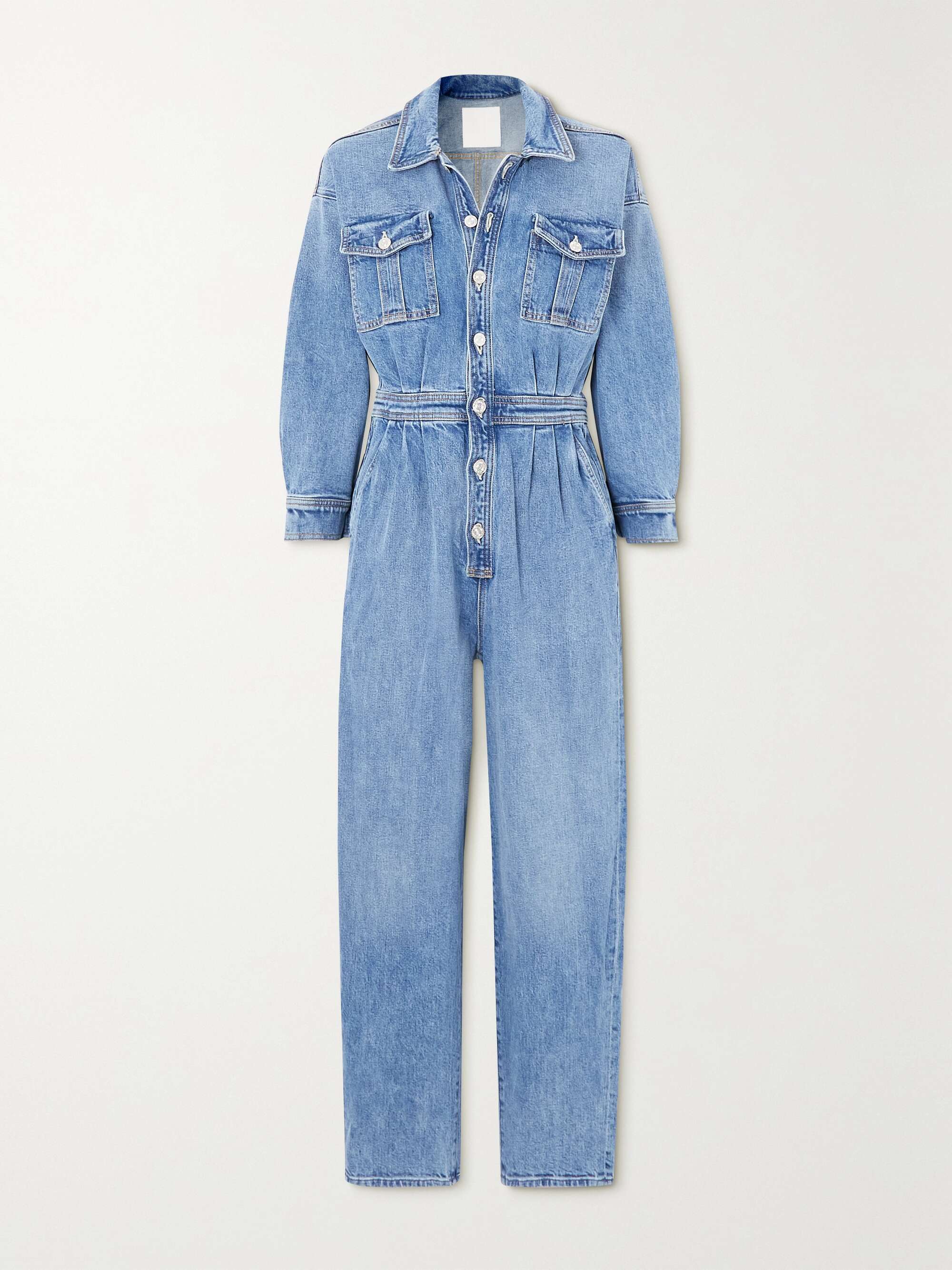 The Pleated Prep Curbside denim jumpsuit