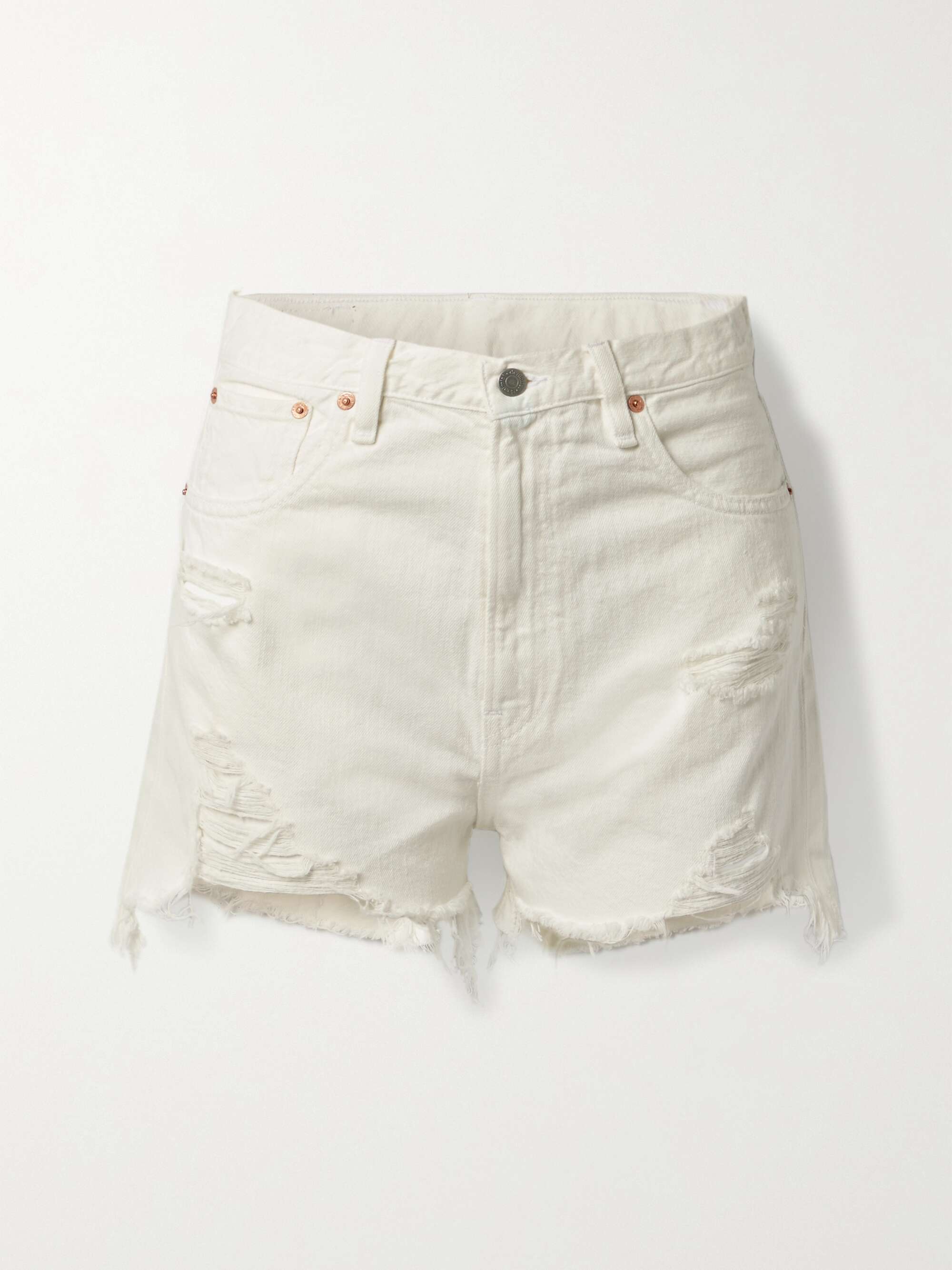 DENIMIST Nic distressed denim shorts | NET-A-PORTER