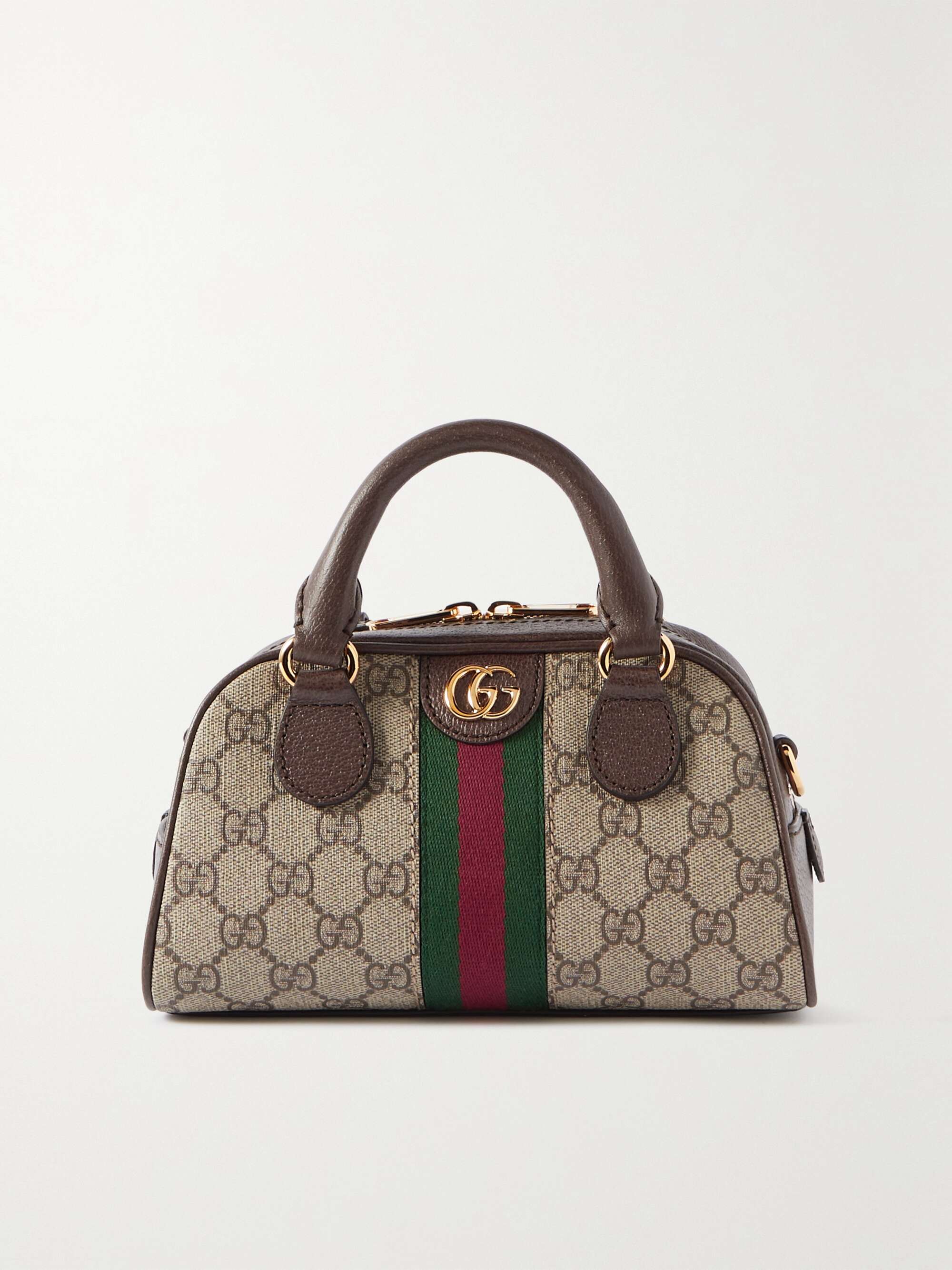 Gucci Ophidia Leather-trimmed Printed Coated-canvas Shoulder Bag