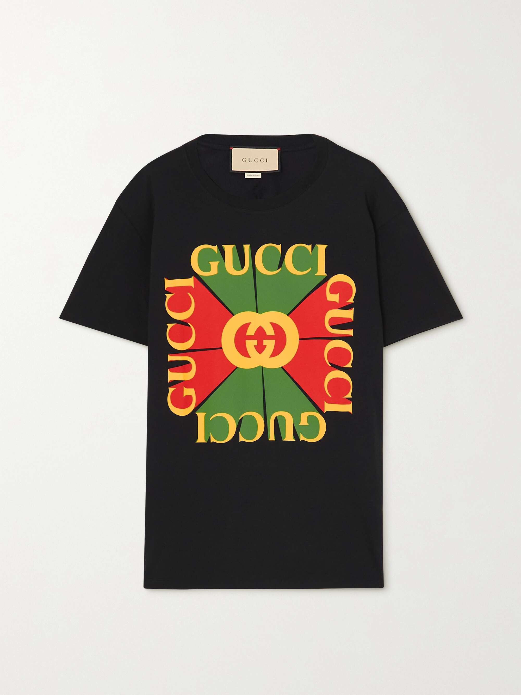 hylde kontoførende Daggry GUCCI Printed cotton-jersey T-shirt | NET-A-PORTER