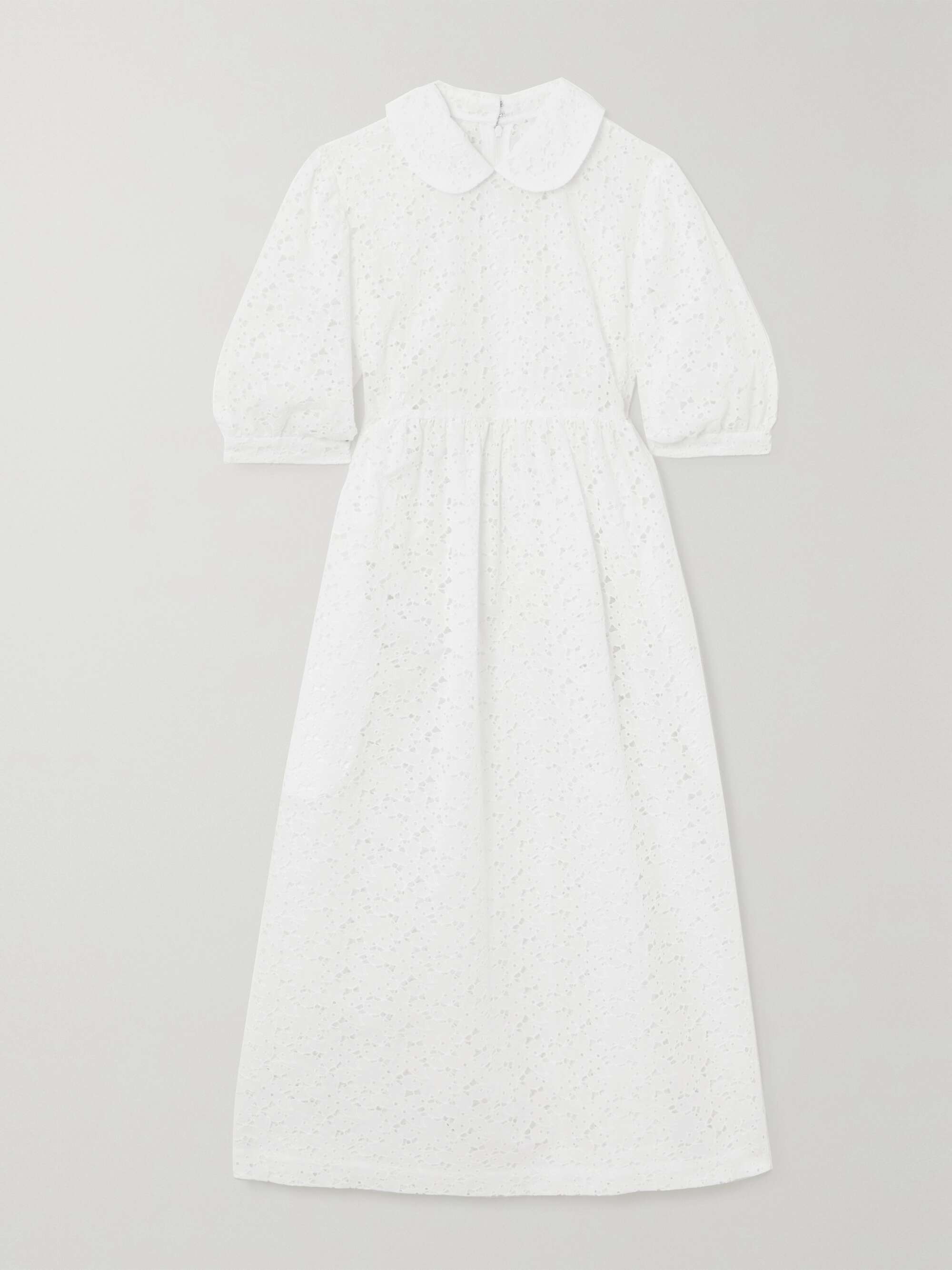COMME DES GARÇONS GIRL Broderie anglaise cotton midi dress | NET-A