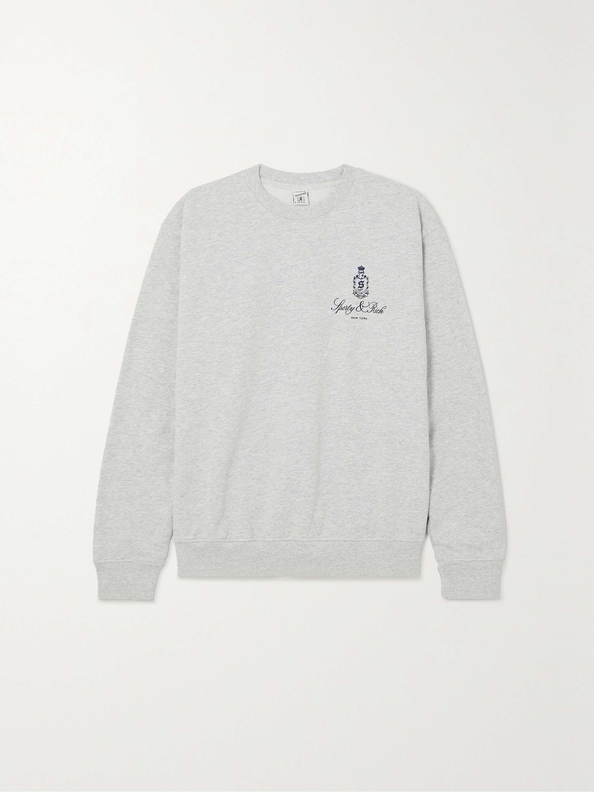 SPORTY u0026 RICH Vendome printed cotton-blend jersey sweatshirt | NET-A-PORTER