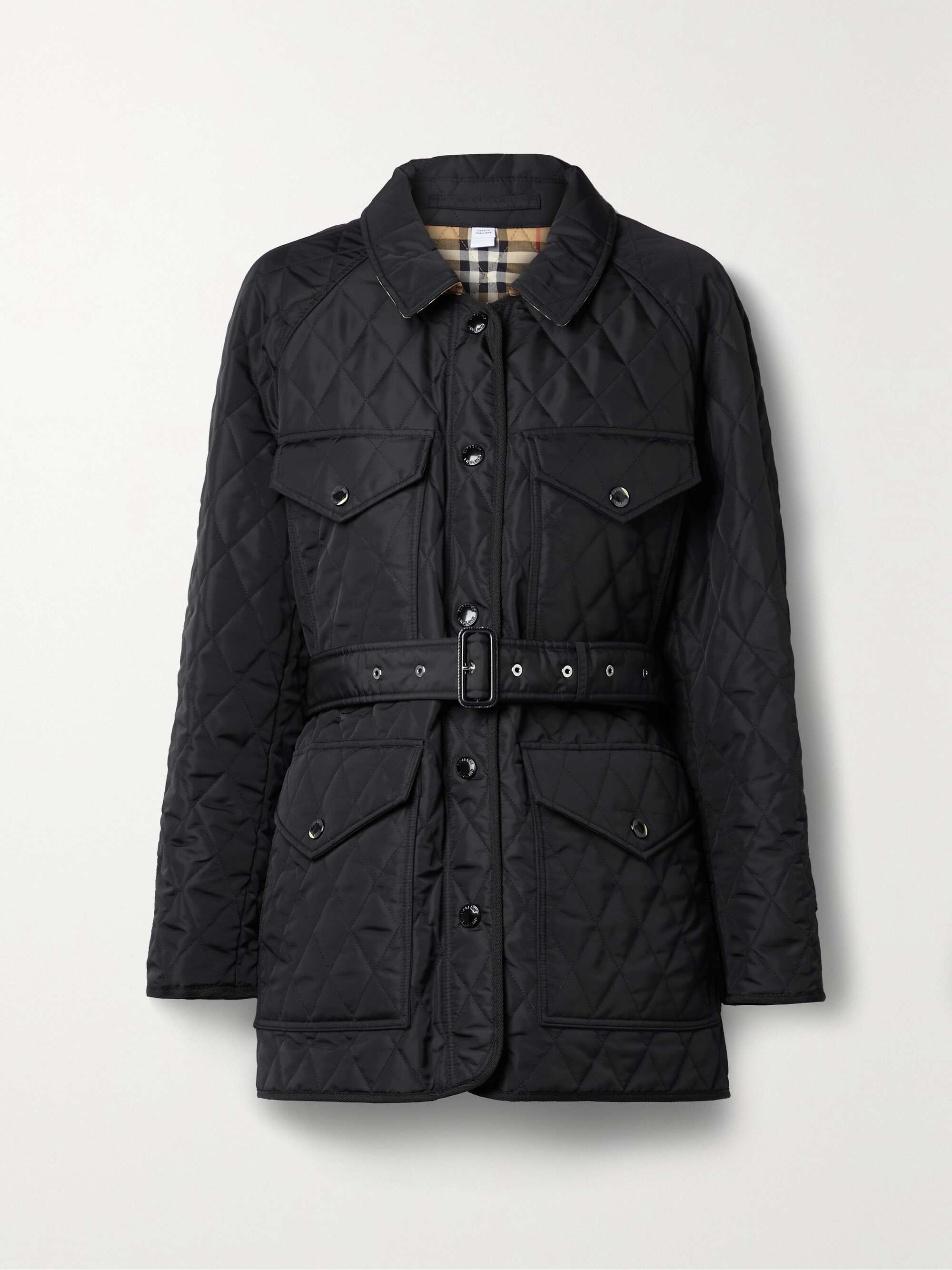 BURBERRY Belted quilted jacket |