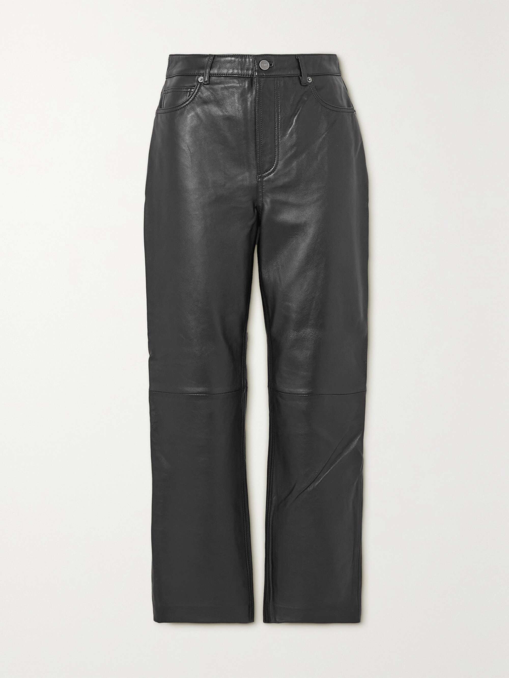 REFORMATION Veda Cynthia leather straight-leg pants | NET-A-PORTER