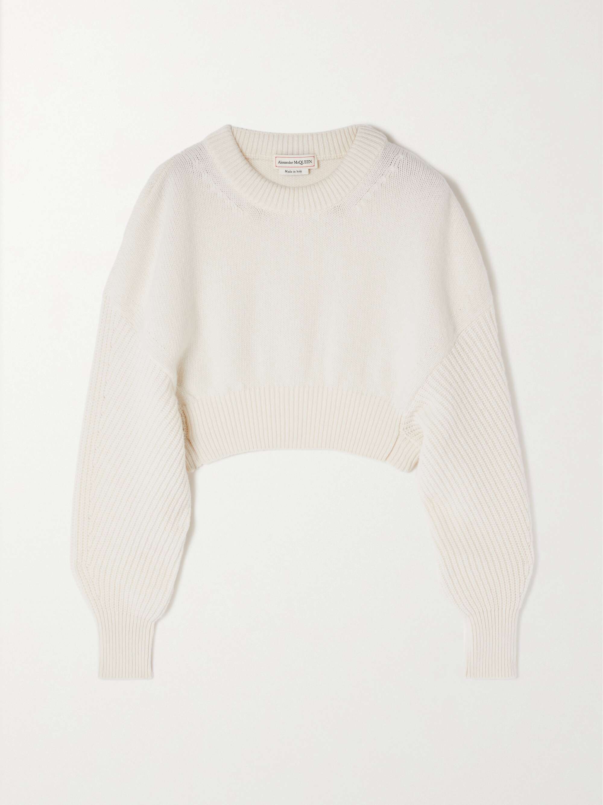 ALEXANDER MCQUEEN Cropped wool sweater | NET-A-PORTER