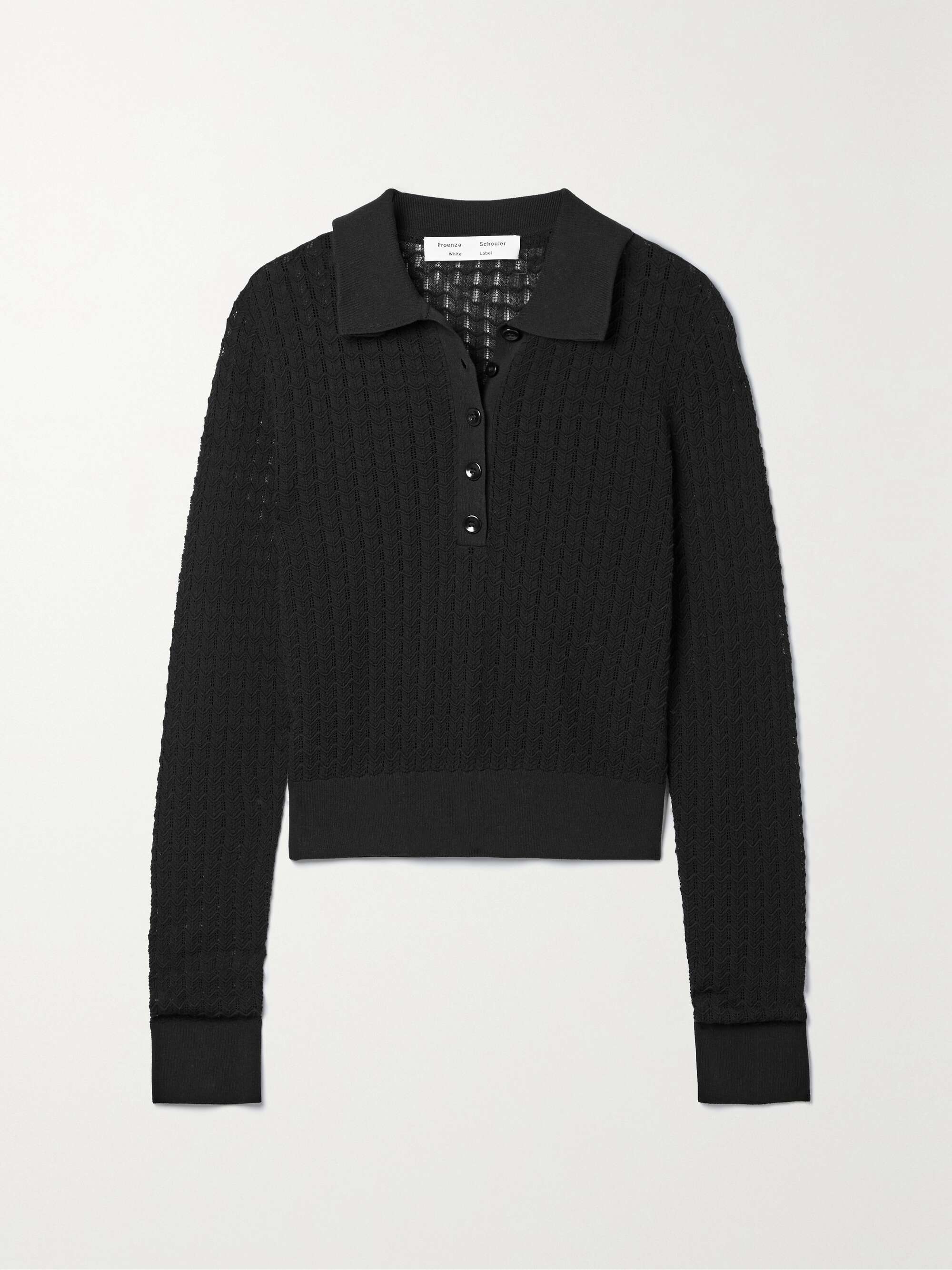 all white polo sweater