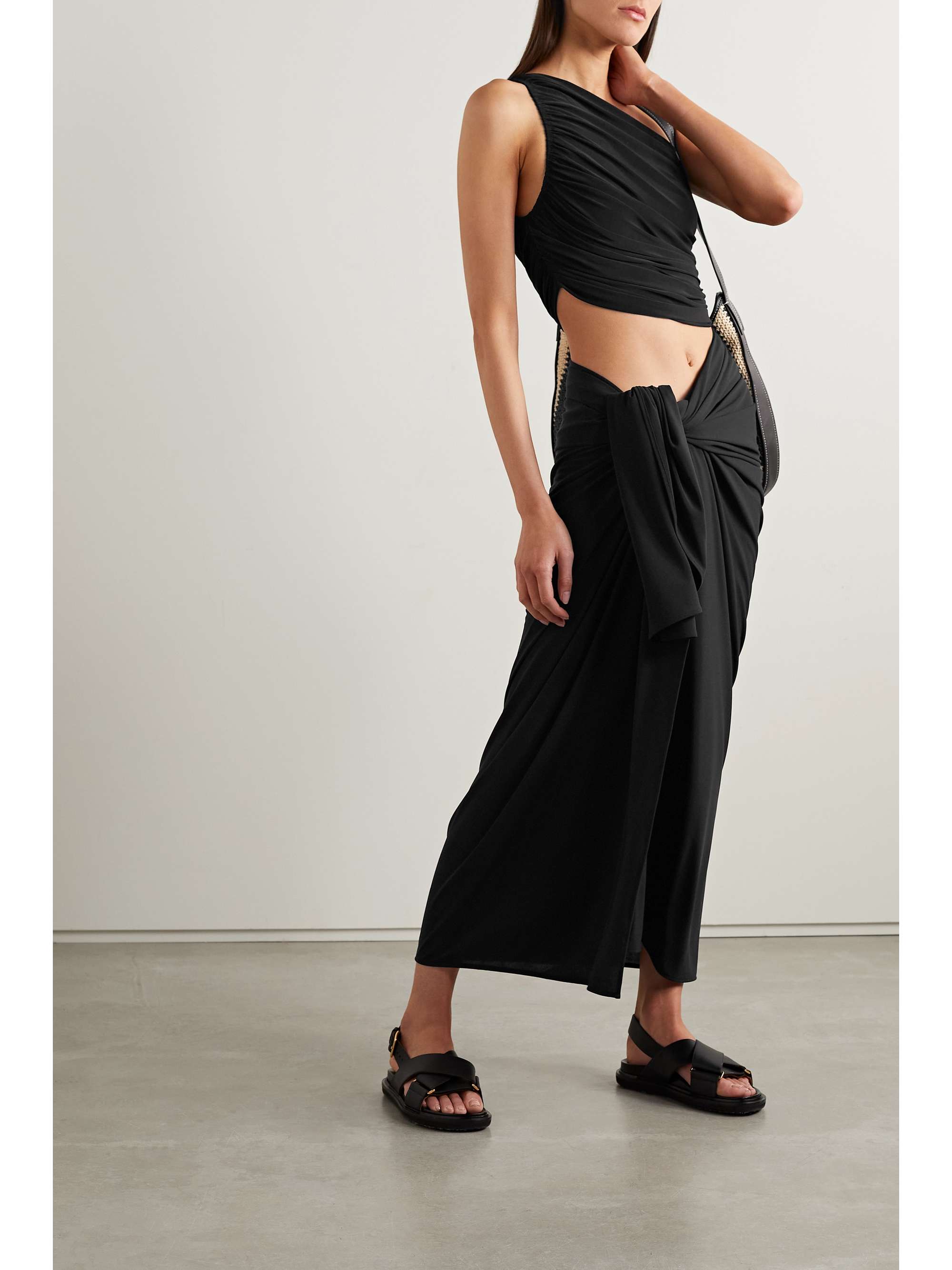 NORMA KAMALI Ernie stretch-jersey pareo