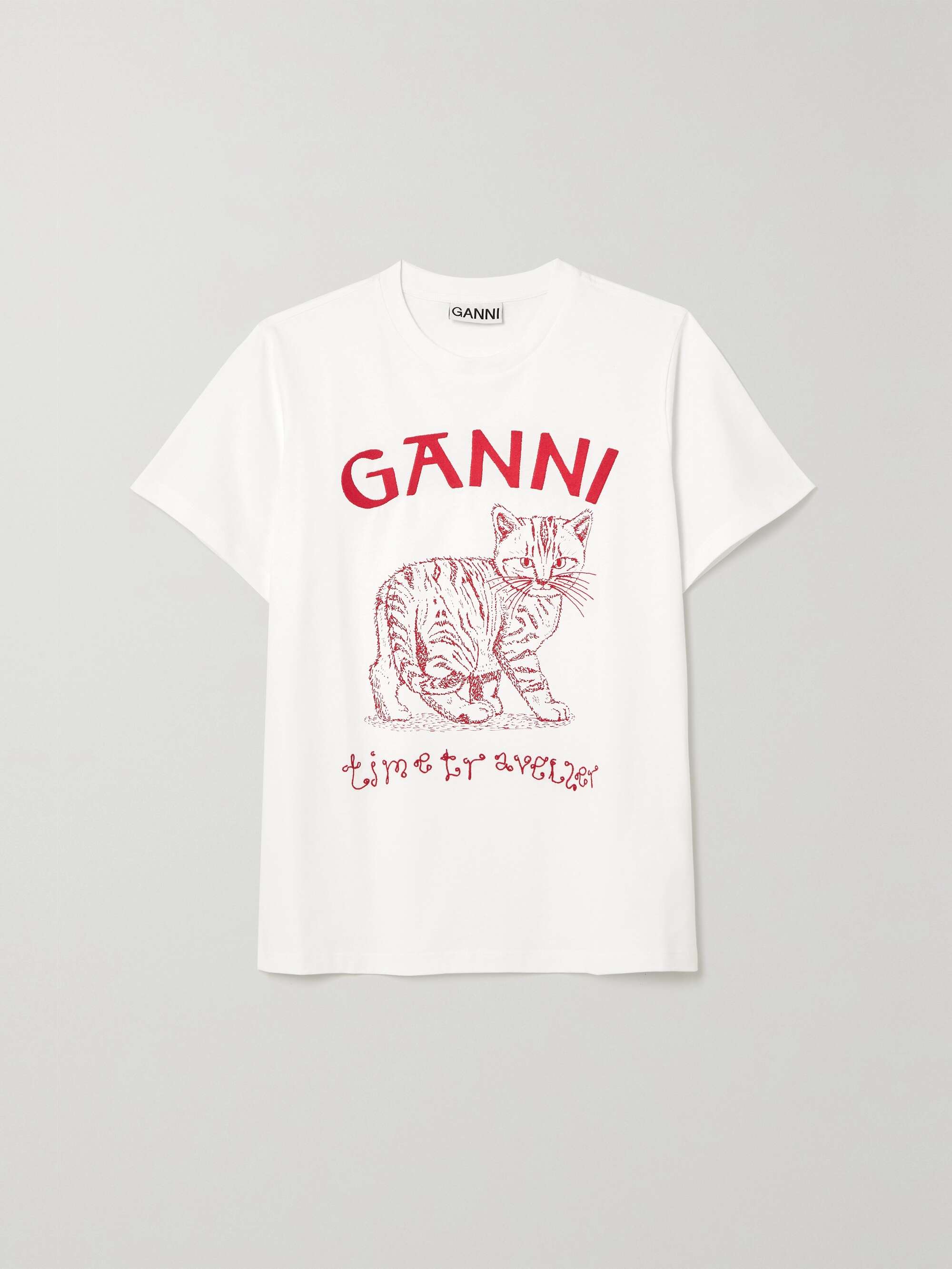 Ganni White Relaxed Future T-Shirt