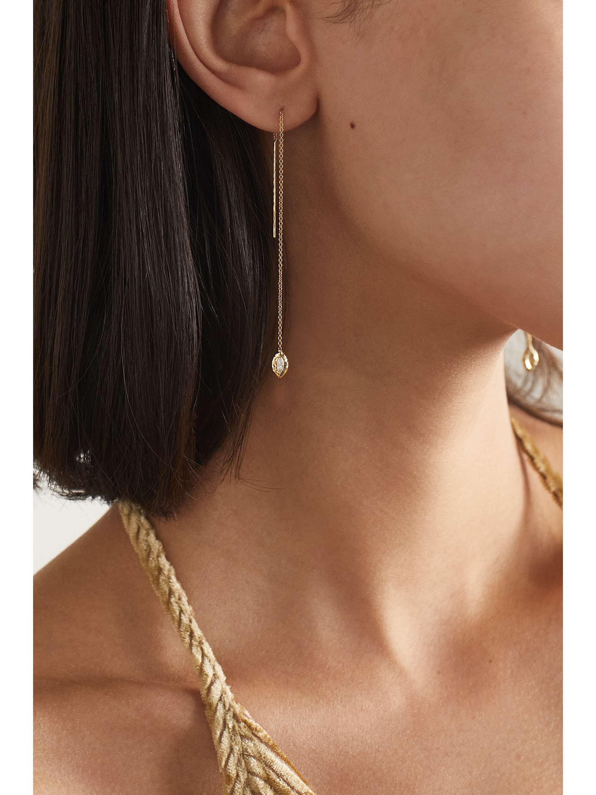 OCTAVIA ELIZABETH + NET SUSTAIN Nesting Gem 18-karat recycled gold diamond earrings