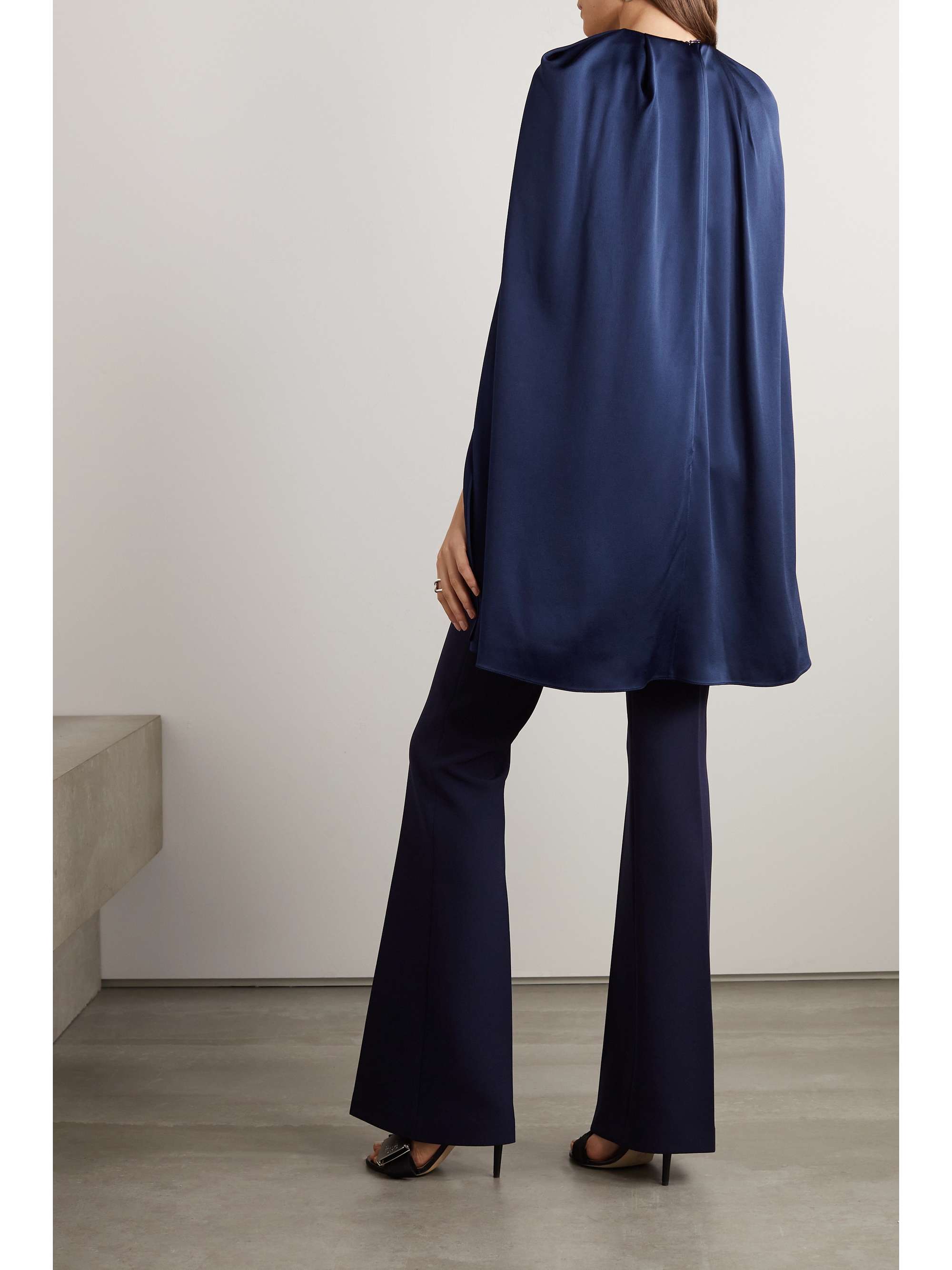 SAFIYAA Aisling embellished stretch-cady and satin jumpsuit