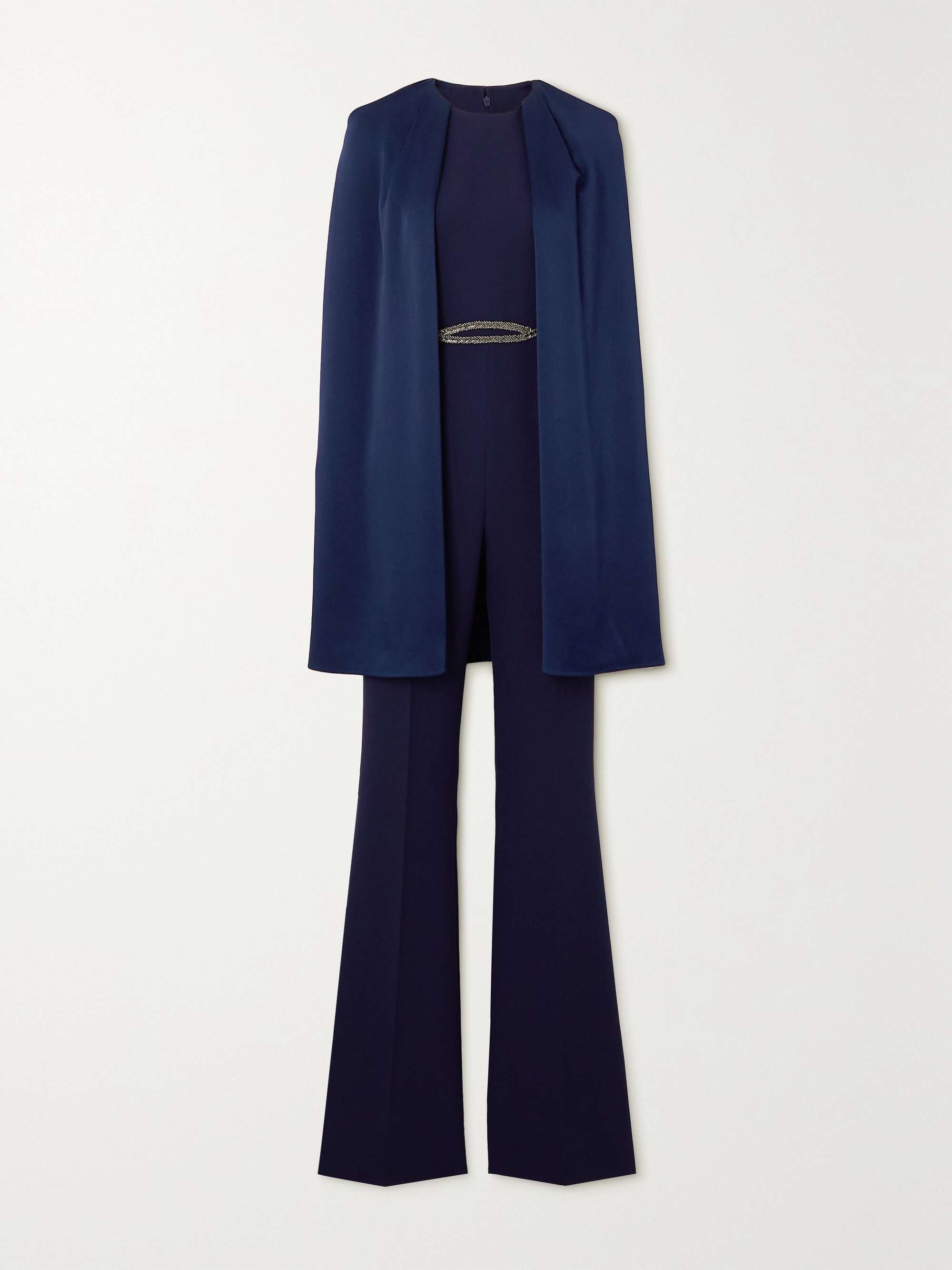 SAFIYAA Aisling embellished stretch-cady and satin jumpsuit