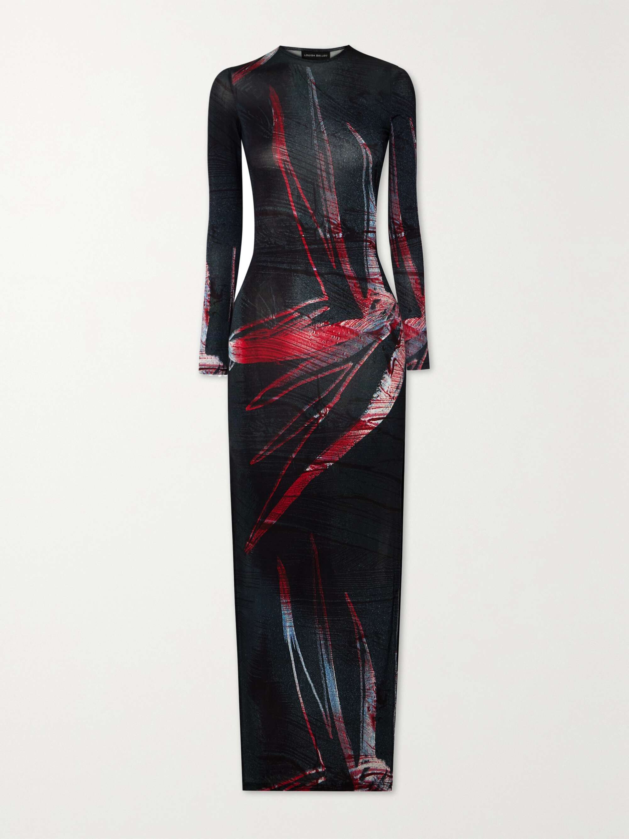 LOUISA BALLOU High Tide printed stretch-jersey maxi dress | NET-A-PORTER