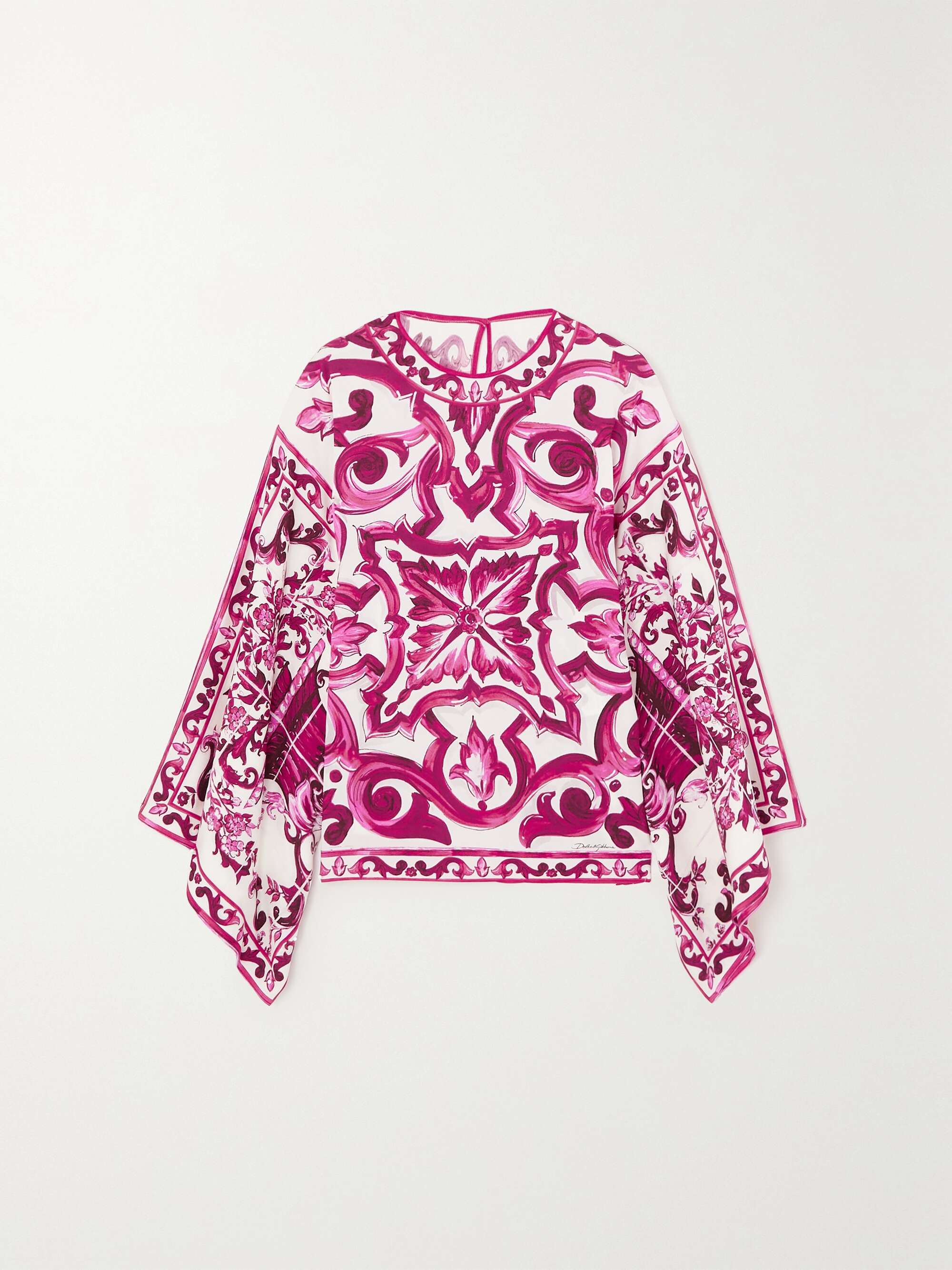 DOLCE&GABBANA Printed silk-blend blouse