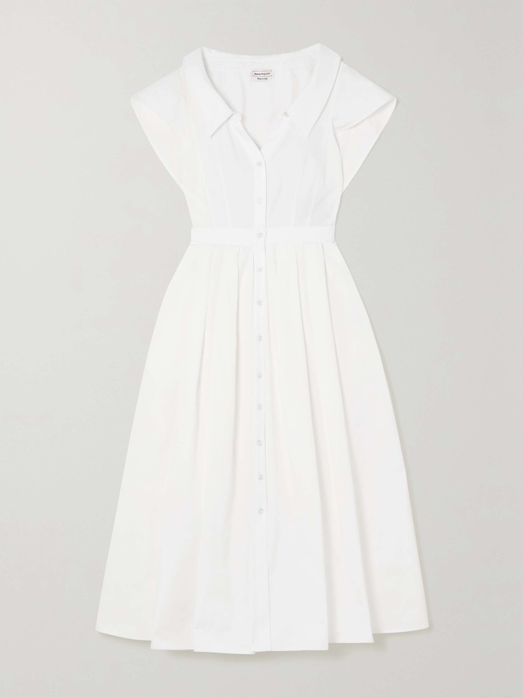 ALEXANDER MCQUEEN Cotton-poplin midi shirt dress | NET-A-PORTER