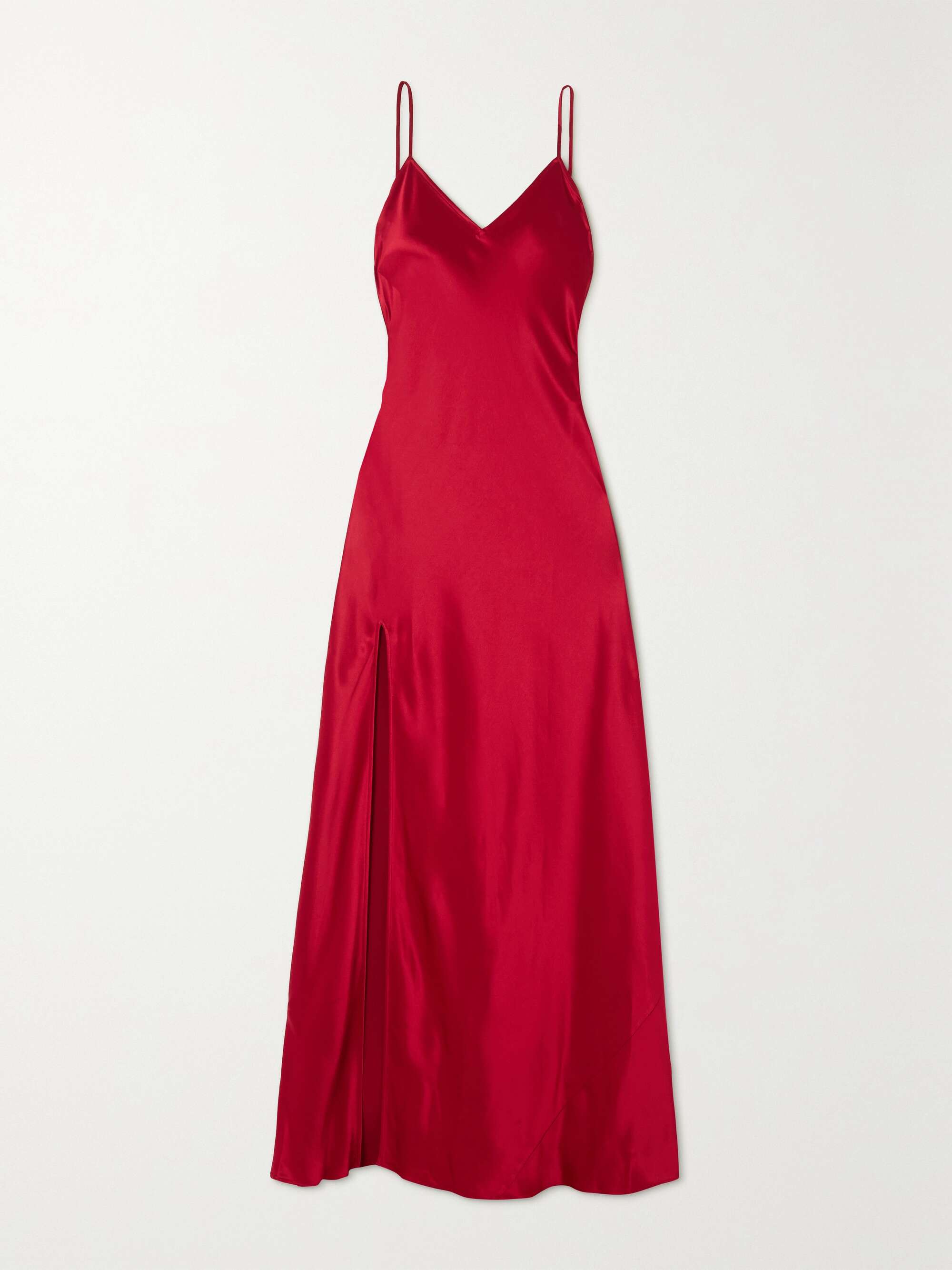 STAUD Alexa open-back duchesse-satin maxi dress | NET-A-PORTER