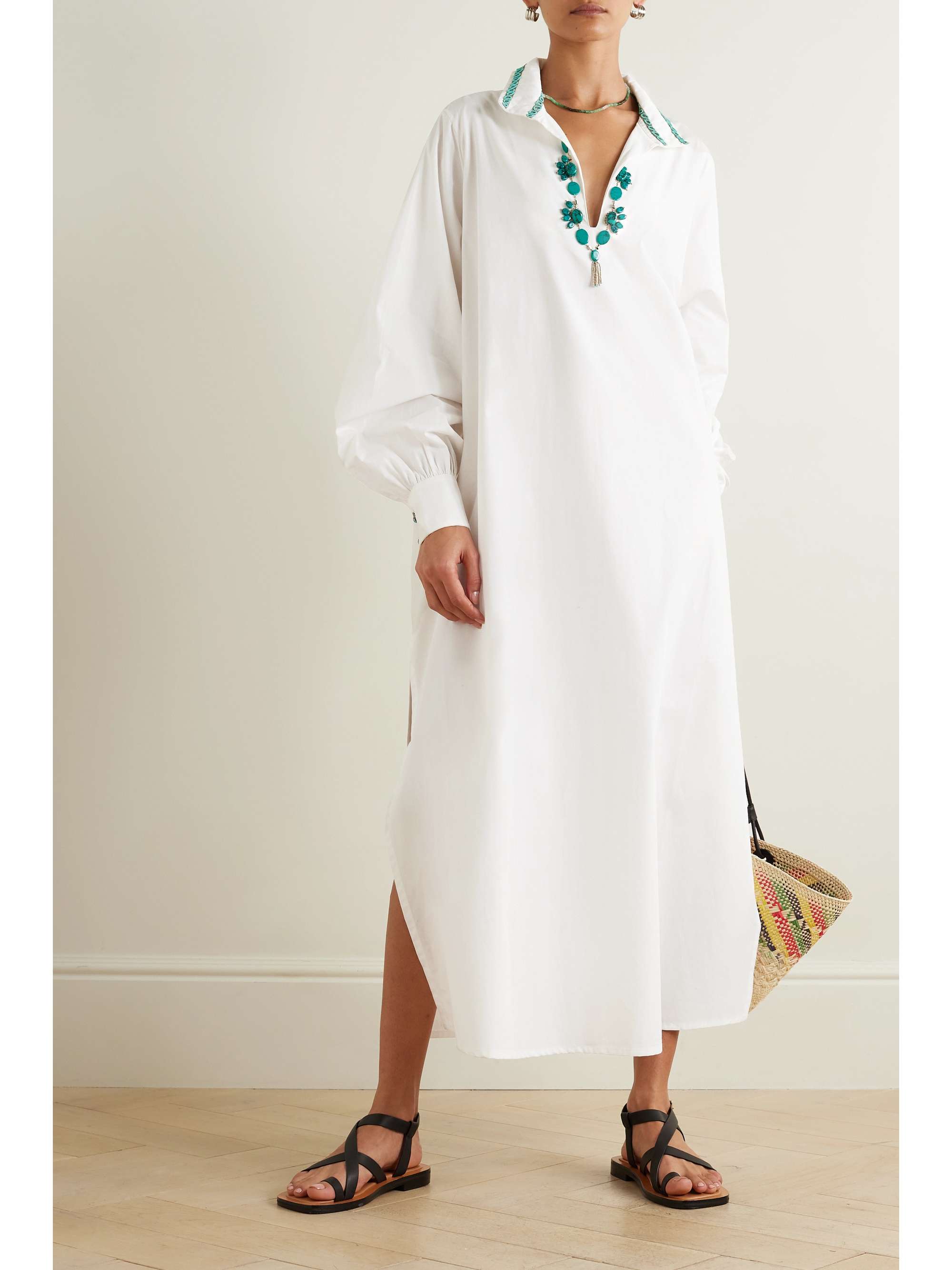FORTELA Abbas embellished cotton kaftan