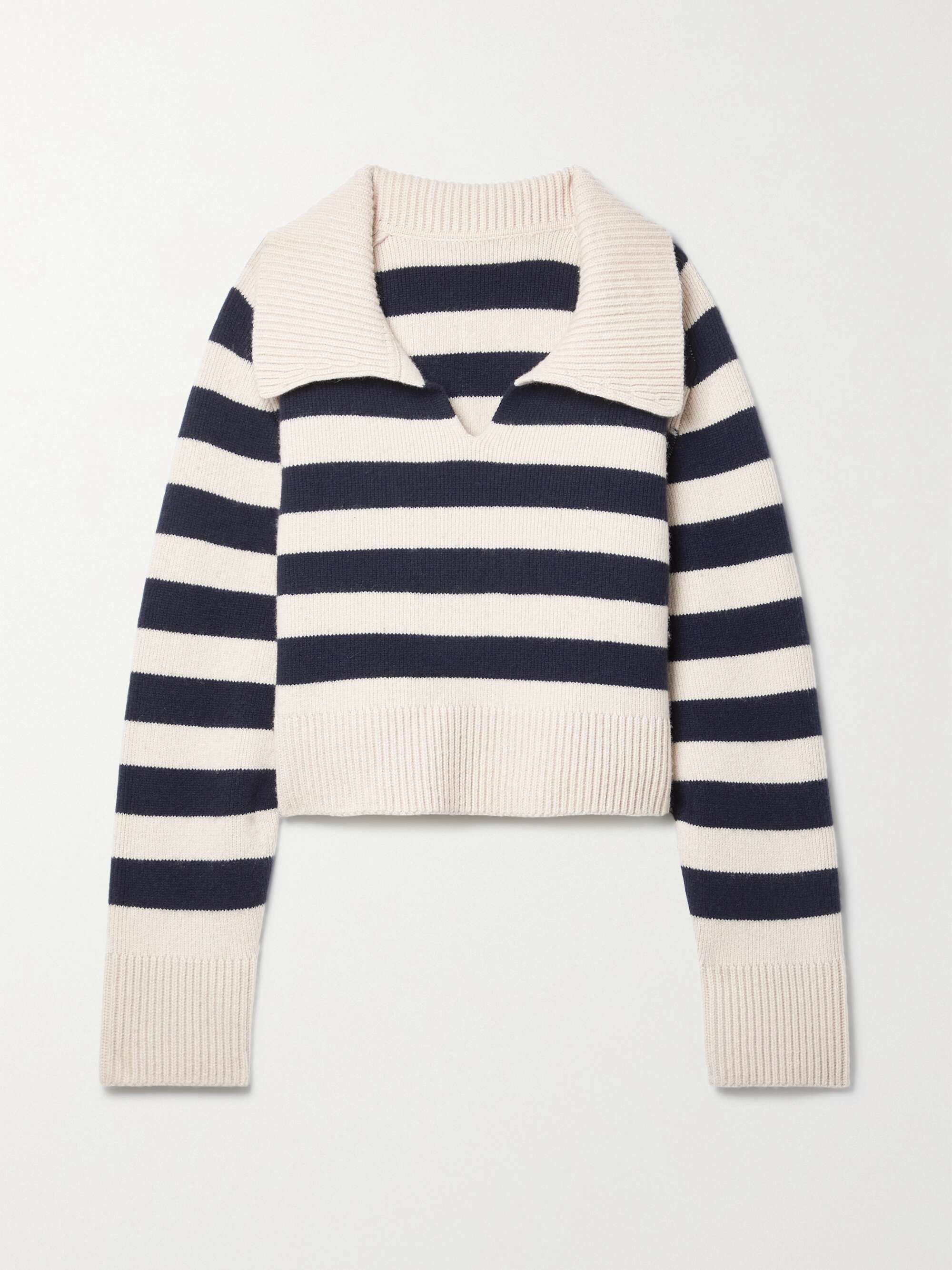 KHAITE Franklin striped cashmere sweater | NET-A-PORTER