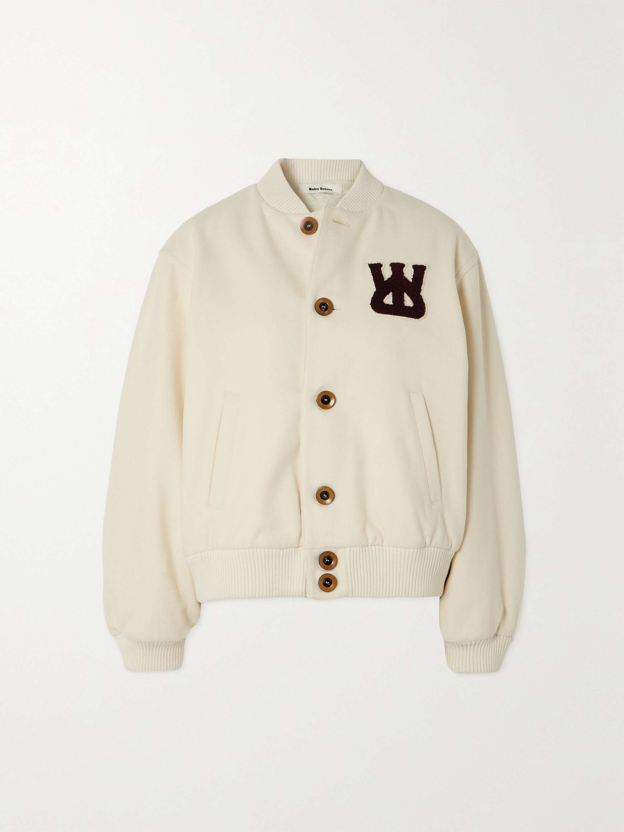 Sorbonne 56 appliquéd wool-blend bomber jacket