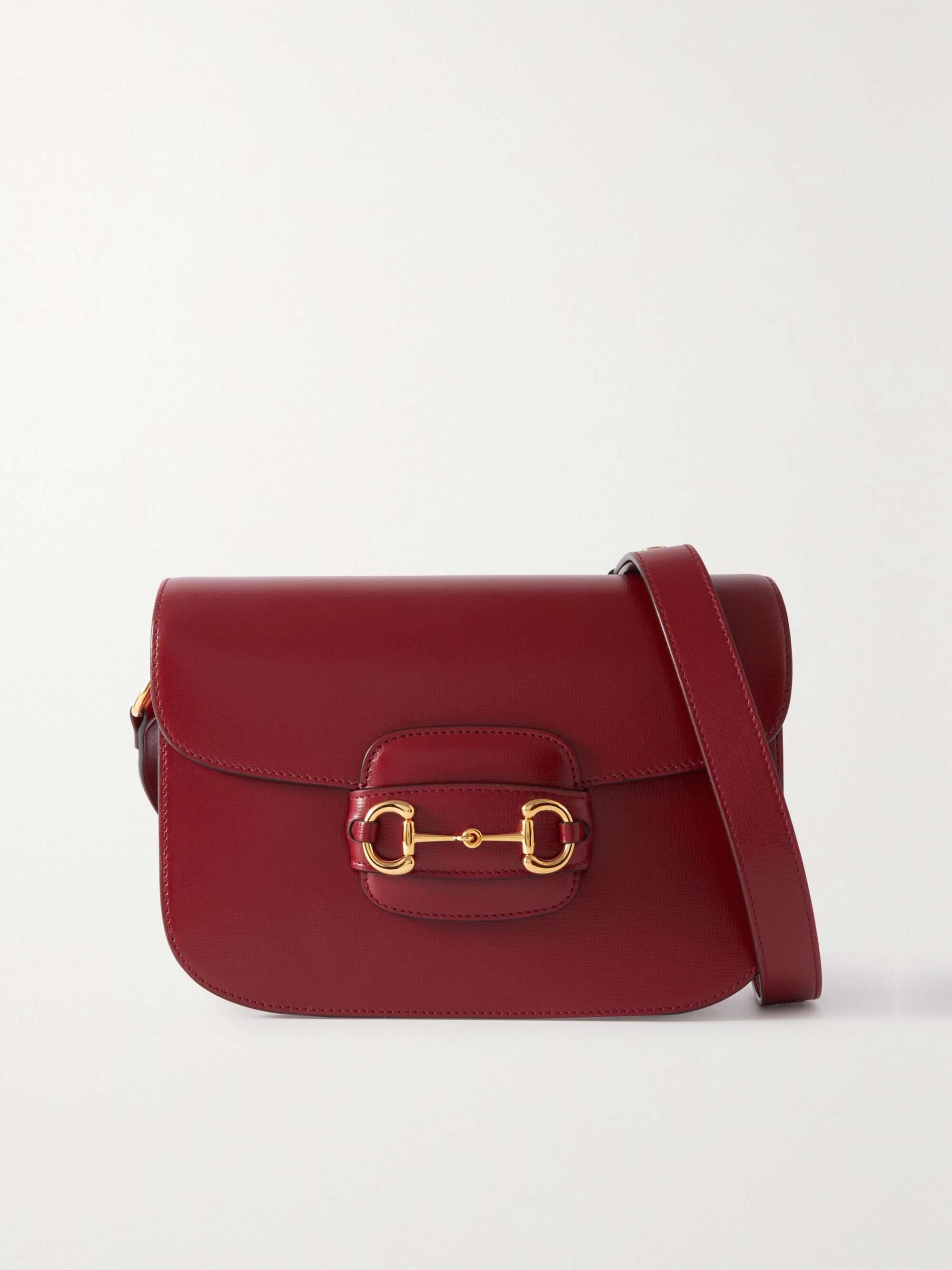 GUCCI Horsebit 1955 textured-leather shoulder bag NET-A-PORTER