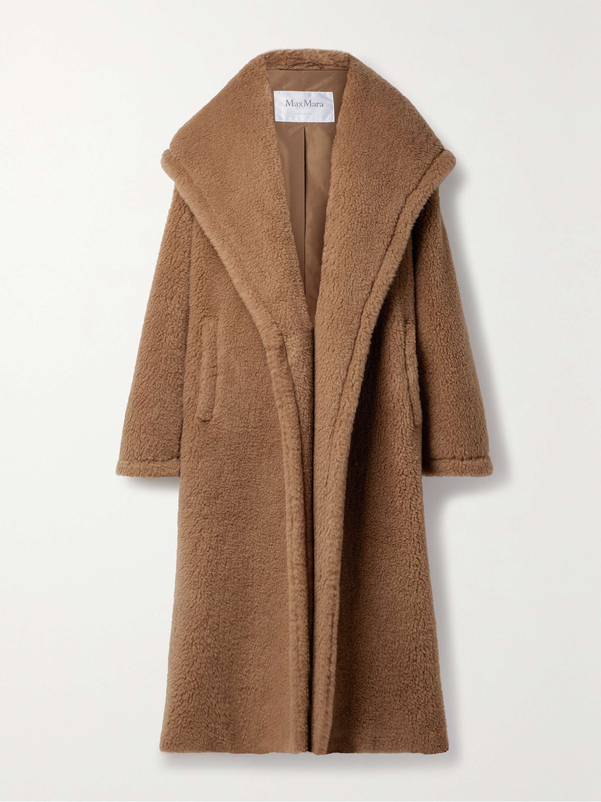 MAX MARA Apogeo oversized camel hair and silk-blend fleece coat