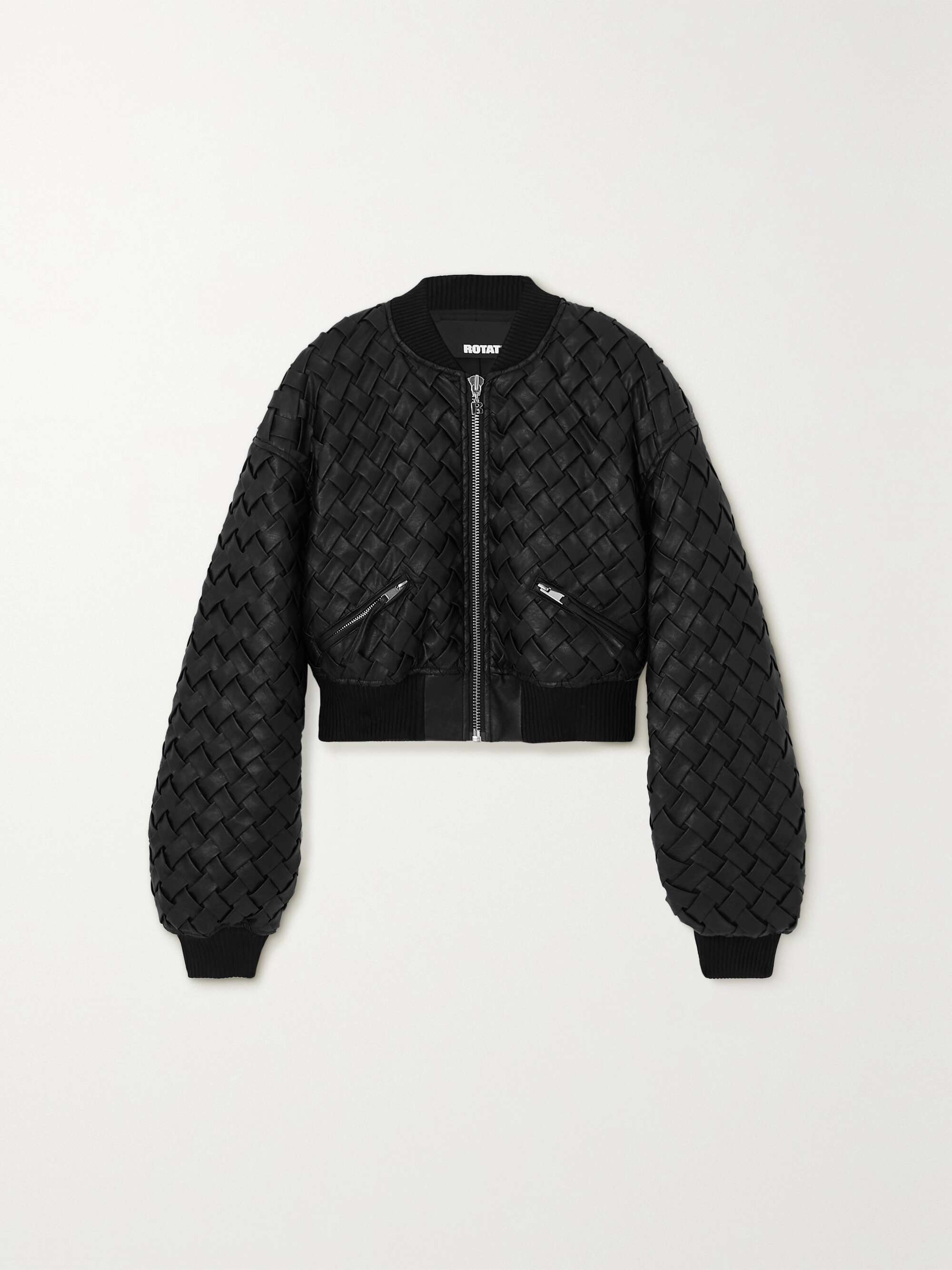 ROTATE BIRGER CHRISTENSEN Nina woven recycled faux leather bomber