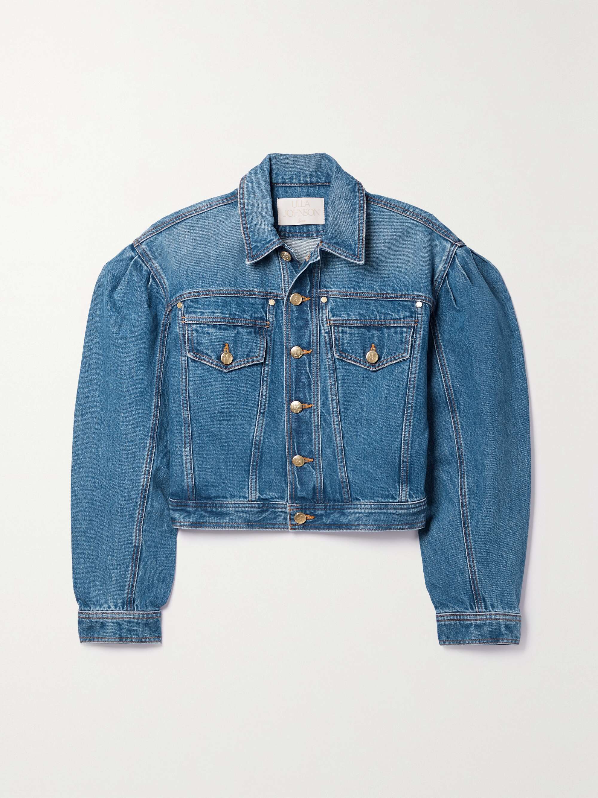 ULLA JOHNSON The Cosette cropped denim jacket | NET-A-PORTER