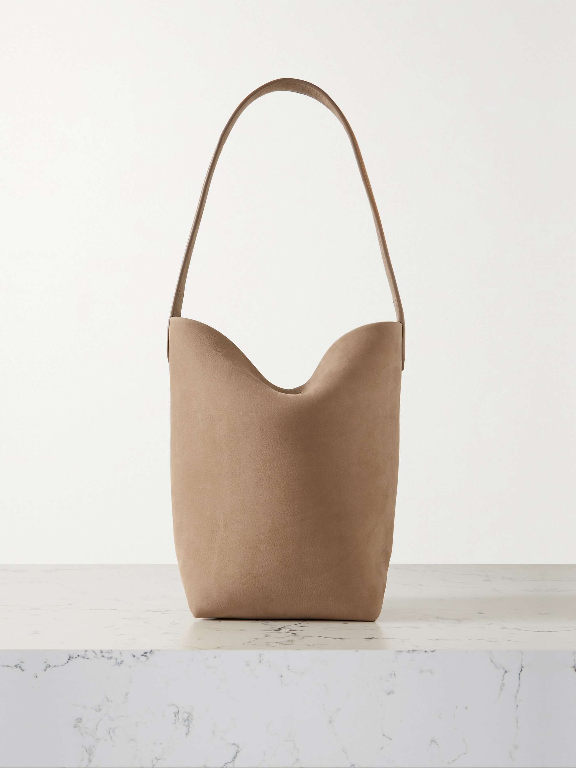 Beige Park small nubuck tote bag, The Row