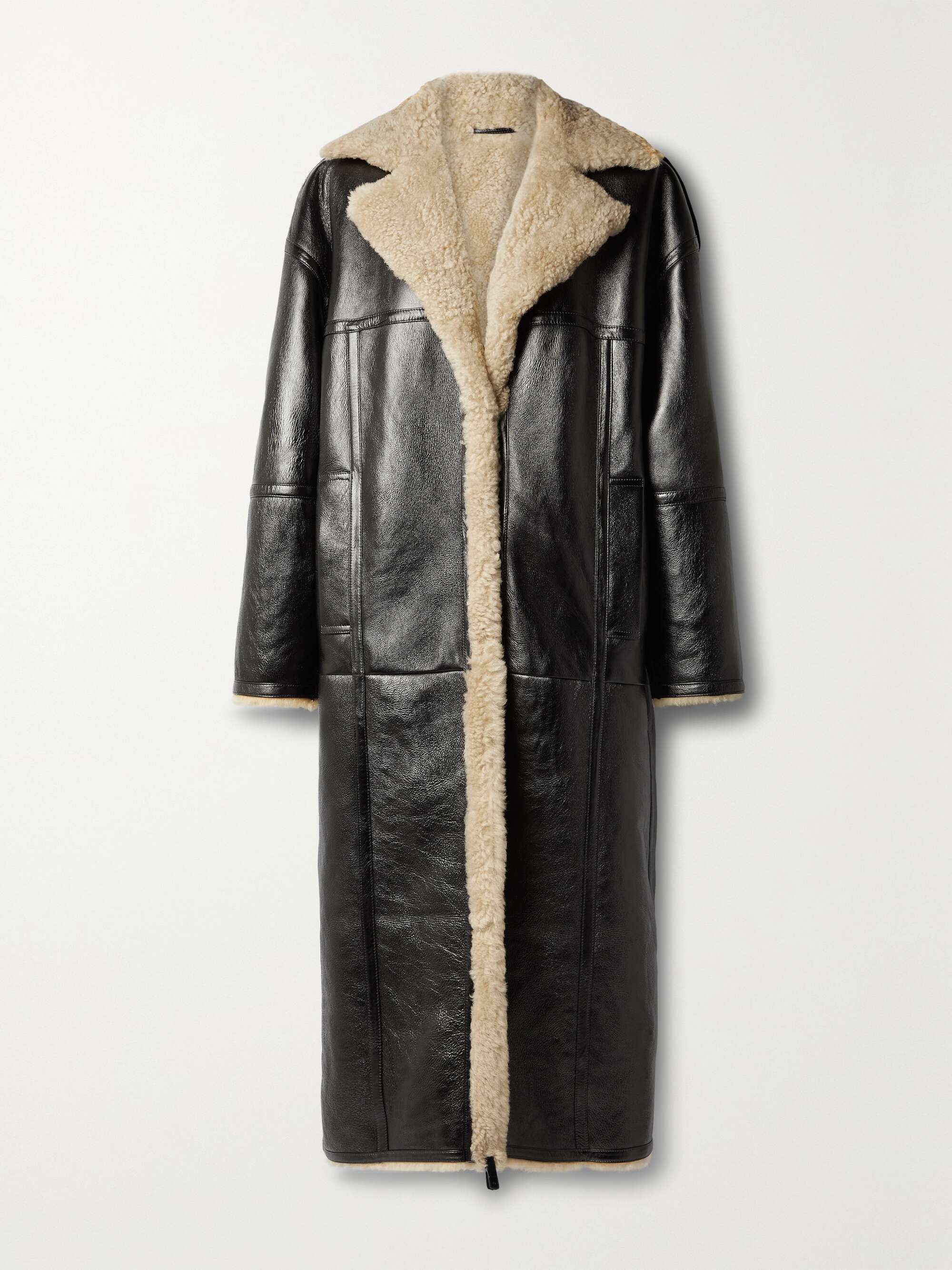 Topstitched Shearling Coat - Women - Ready-to-Wear