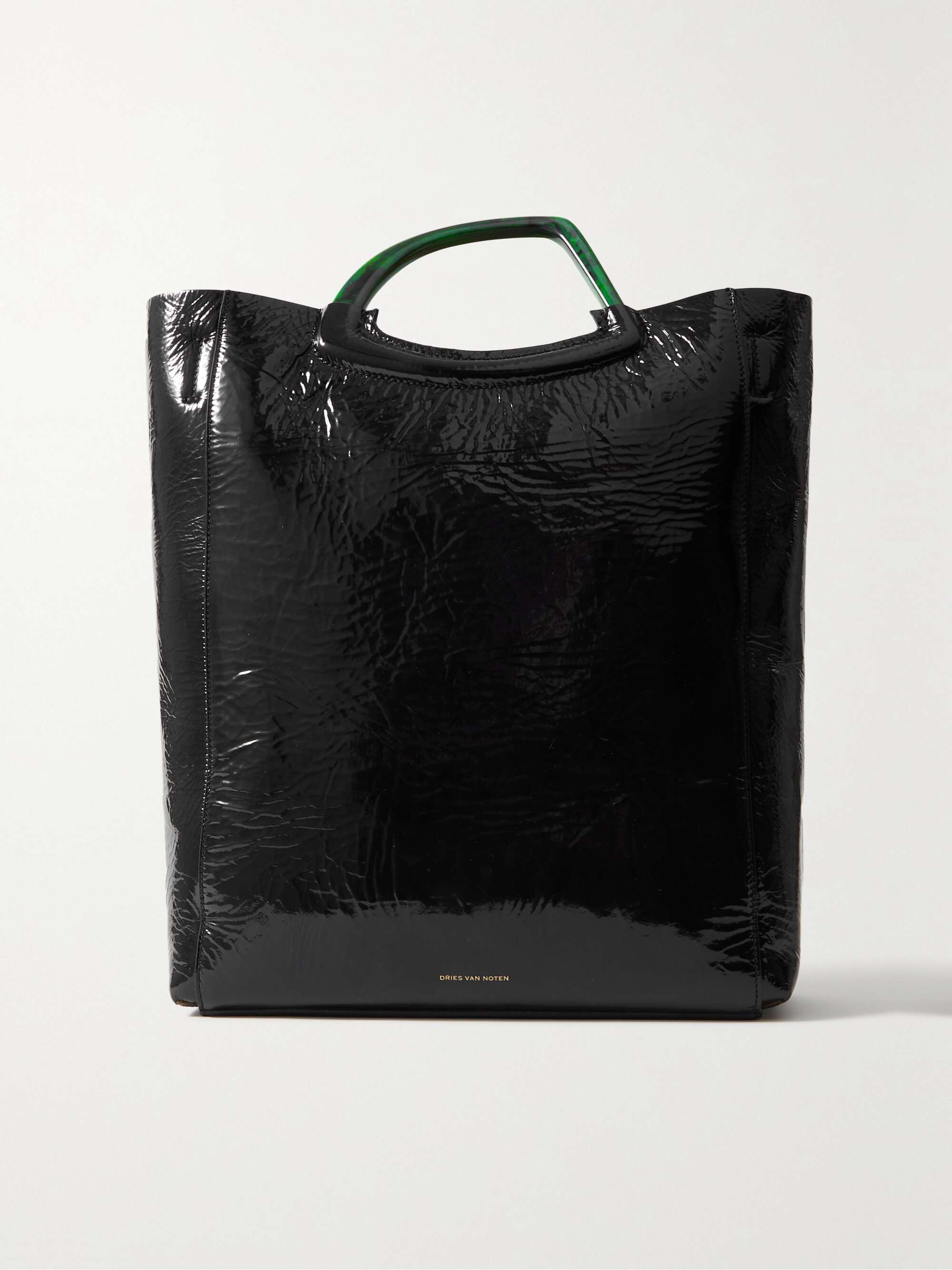 dries van noten トートバッグ レザー ブラック