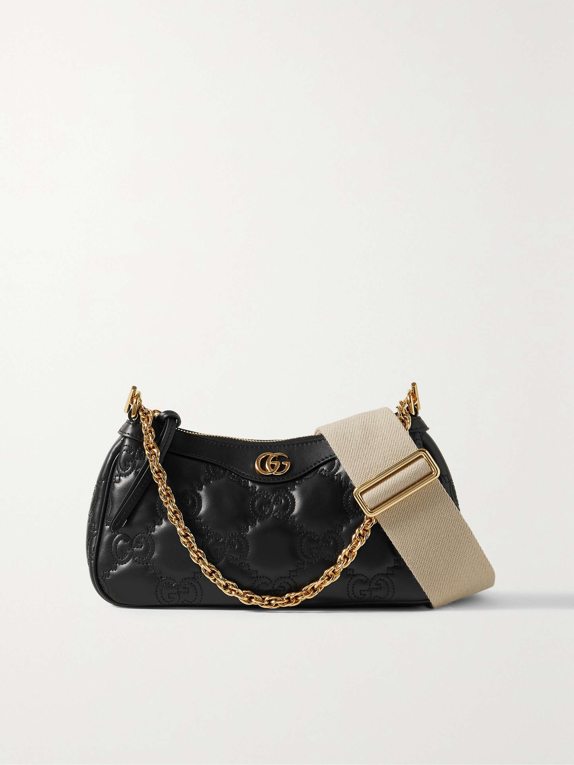 Gucci Ophidia Shoulder Bag Small Black in Leather with Gold-tone - US