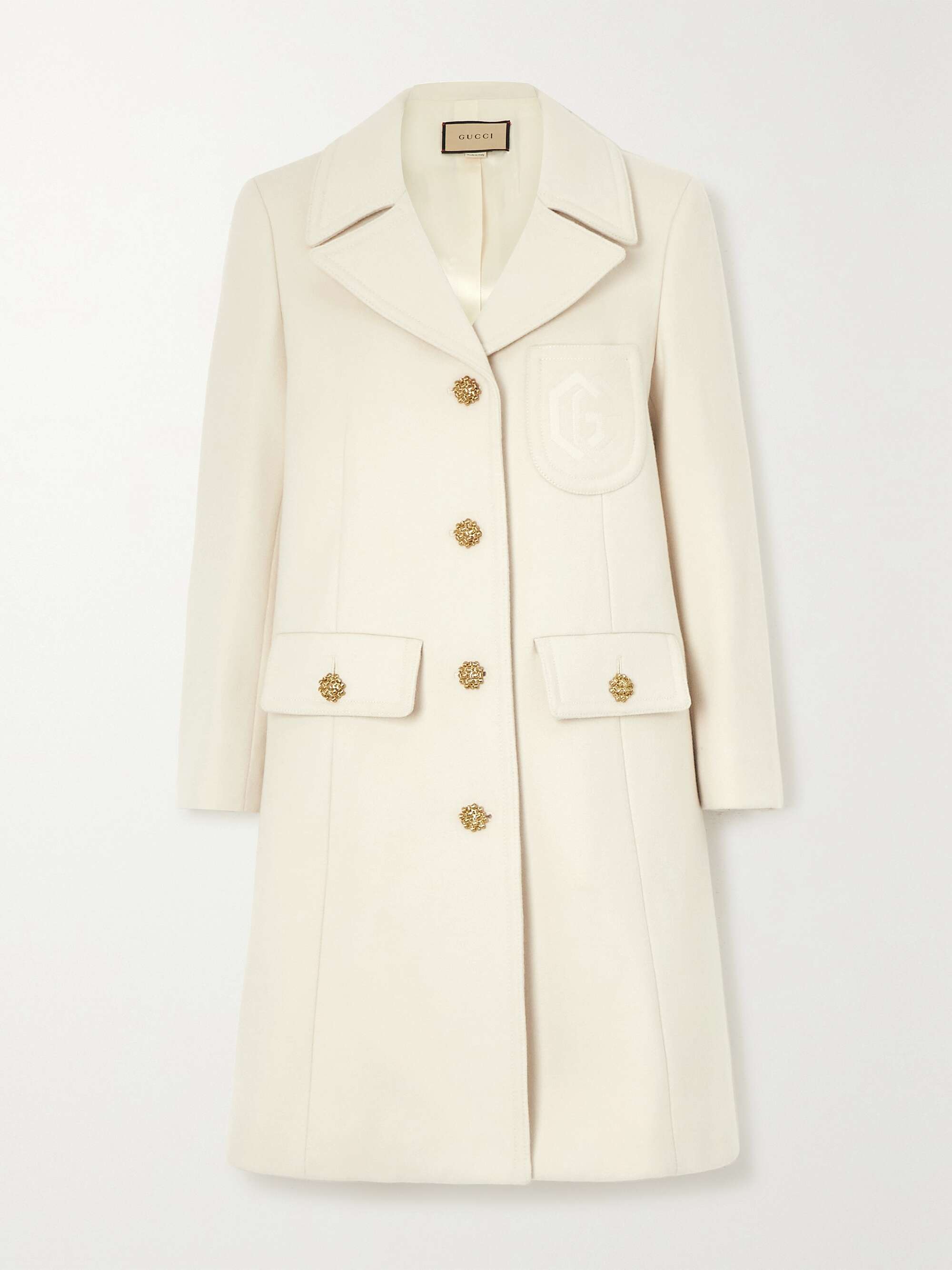 GUCCI Button-embellished wool coat |