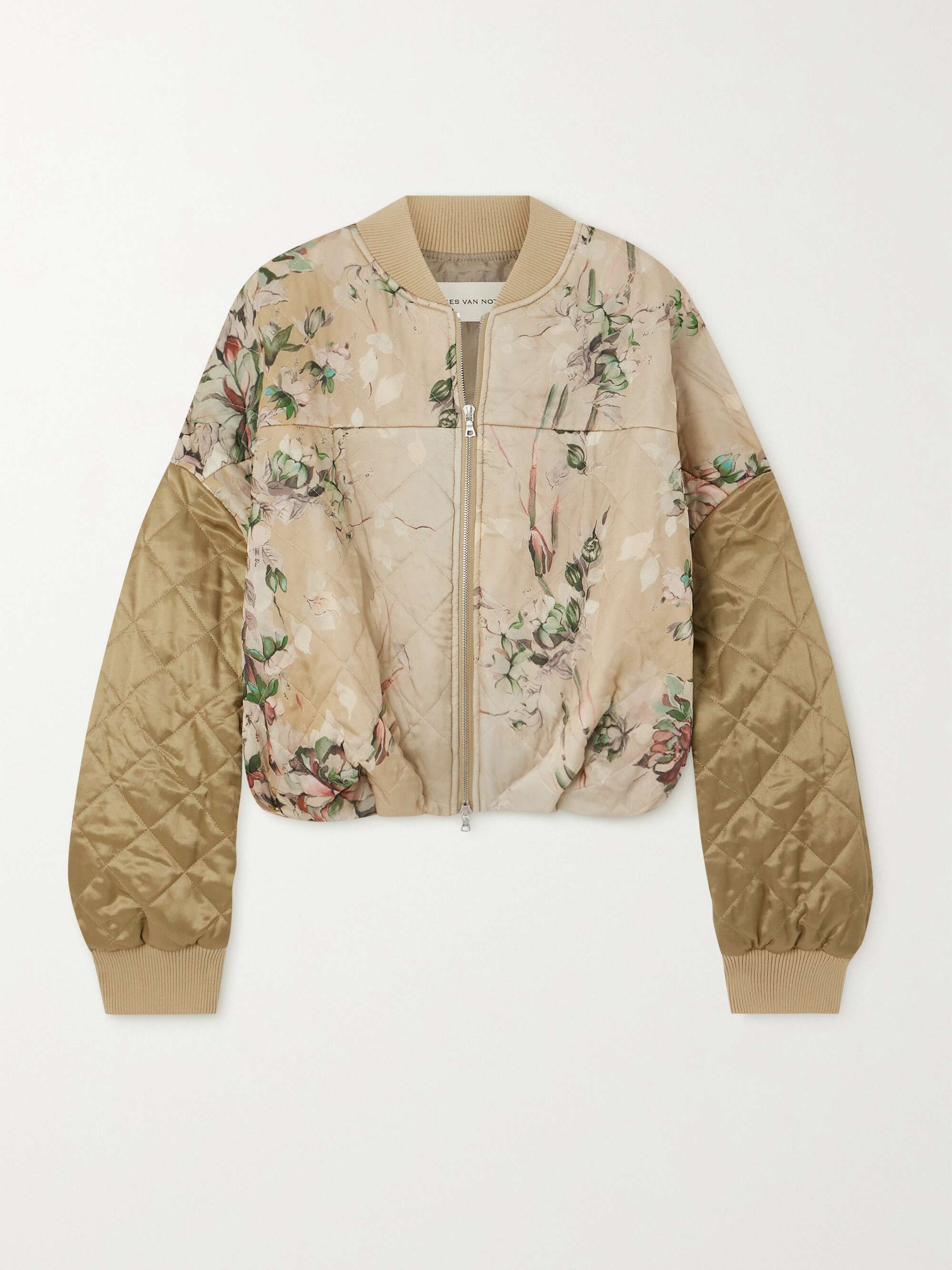 DRIES VAN NOTEN Veston floral print quilted shell jacket   NET A