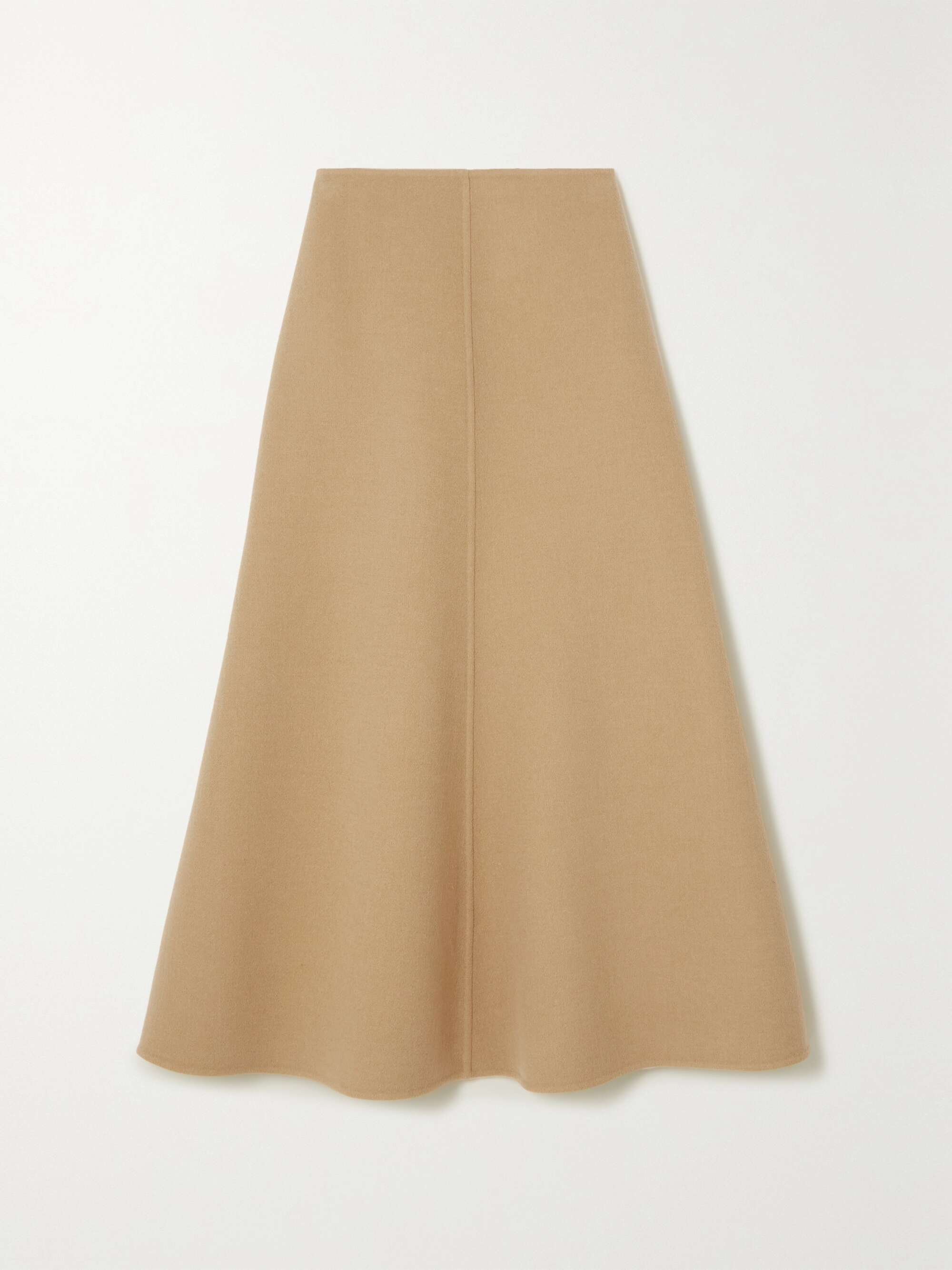 Wool and cashmere-blend midi skirt