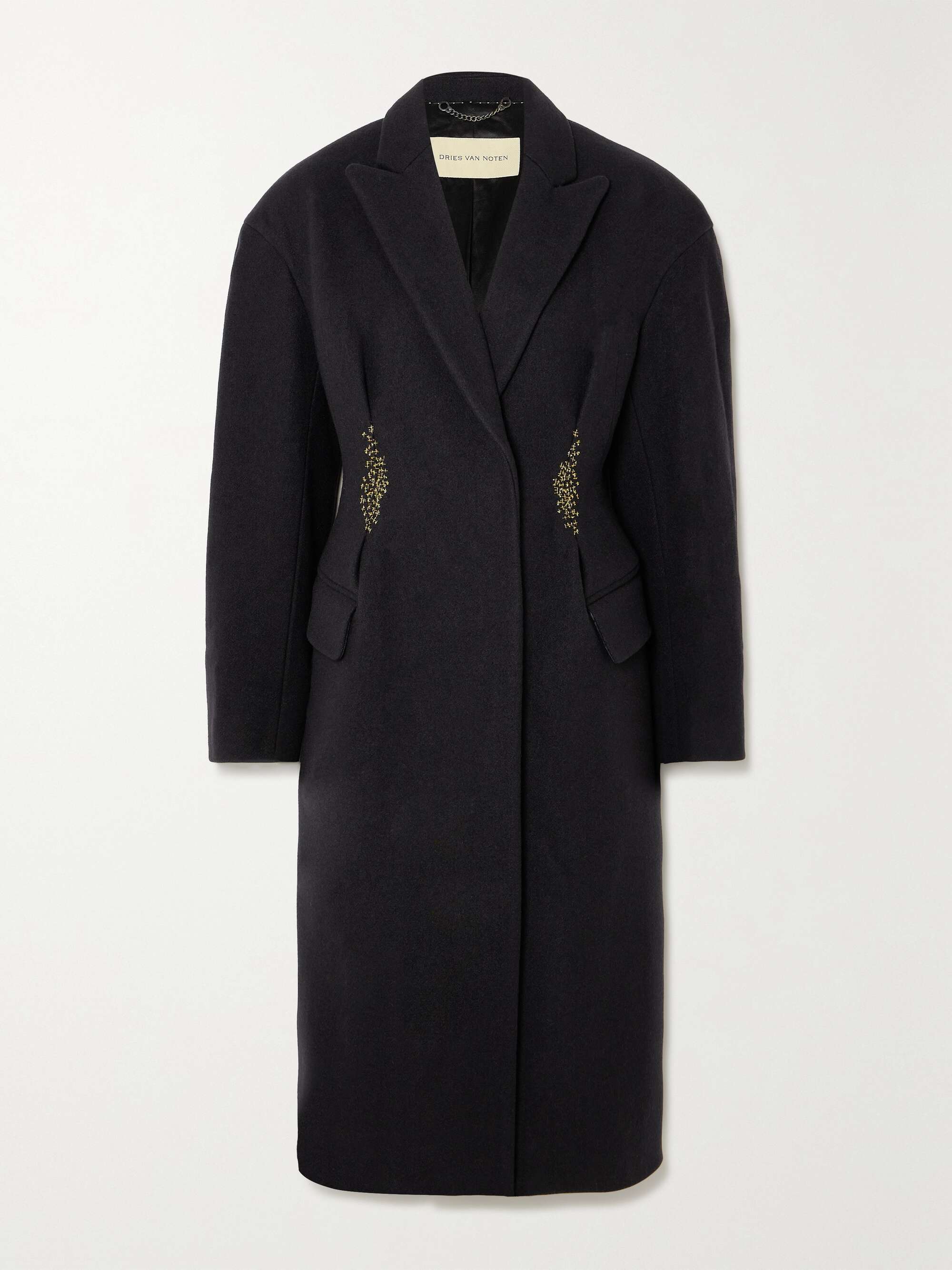 DRIES VAN NOTEN Ravis embellished wool coat | NET-A-PORTER