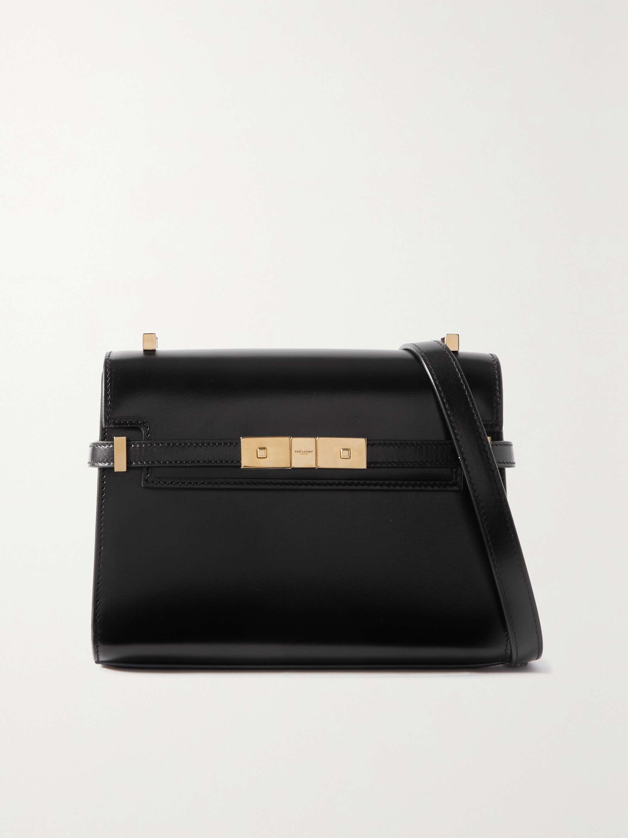 Saint Laurent, Bags, Saint Laurent Cassandre Flap Front Black On Black  Handbag