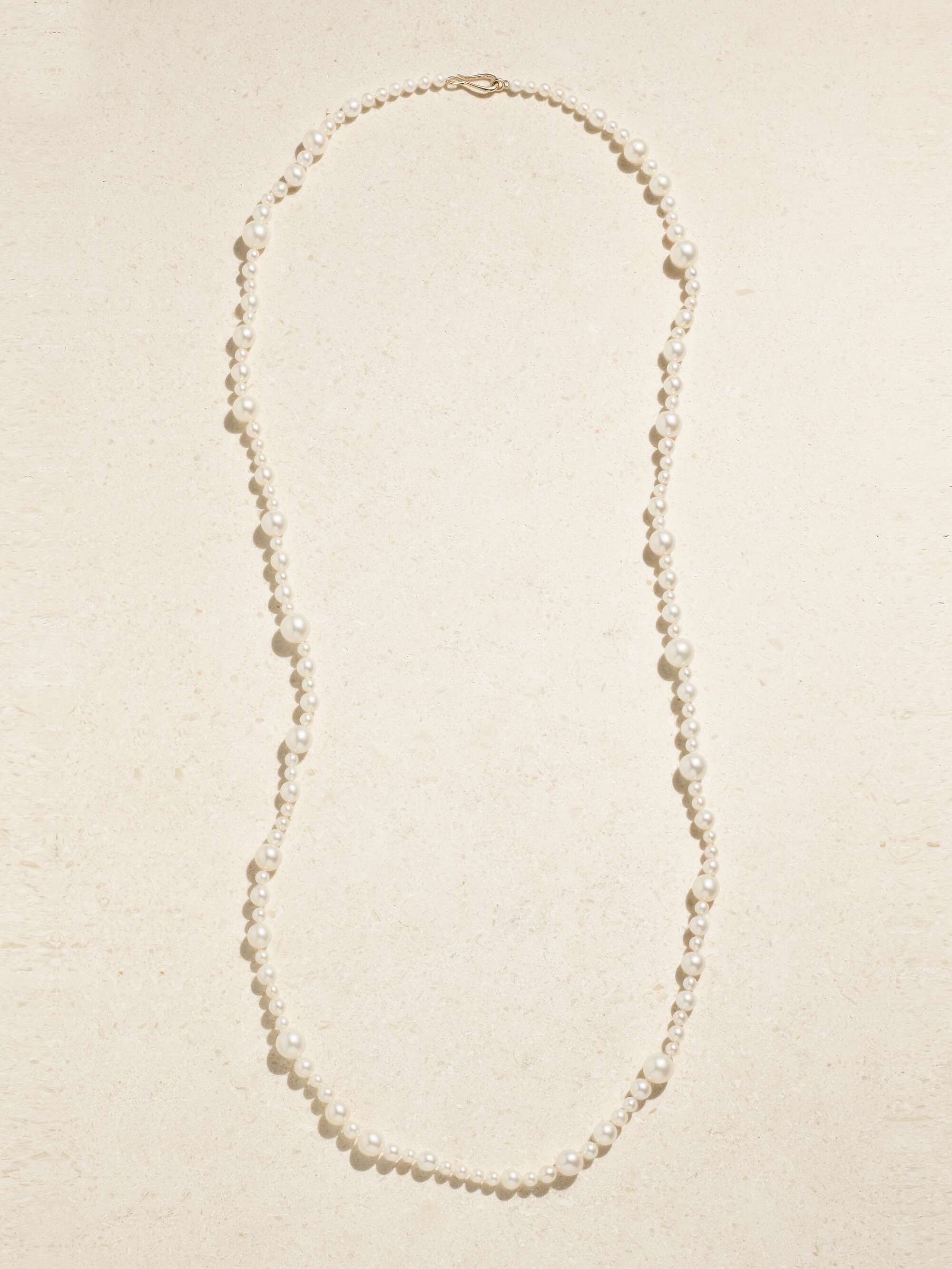 14-karat gold pearl necklace
