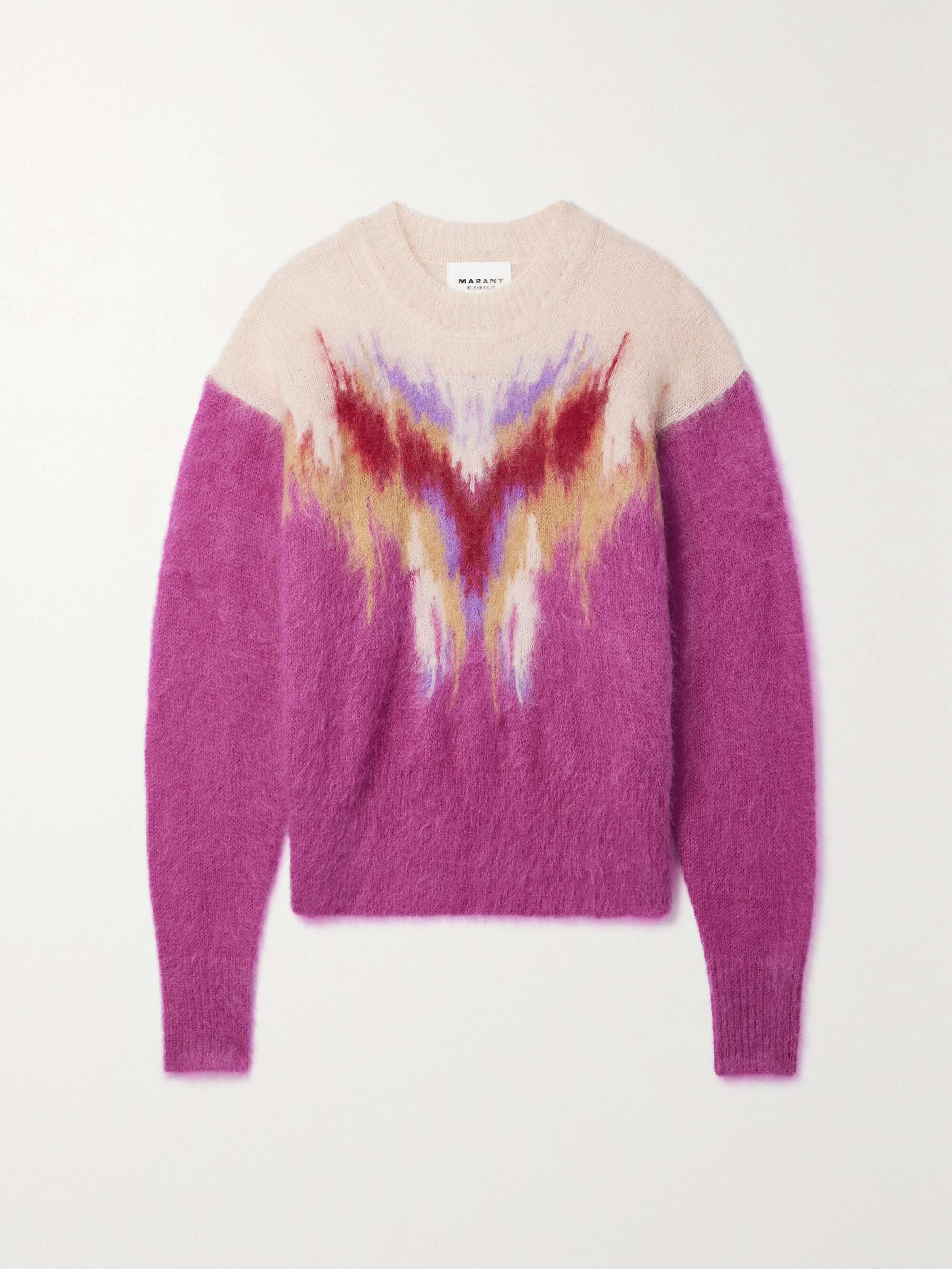 Elena brushed jacquard-knit sweater