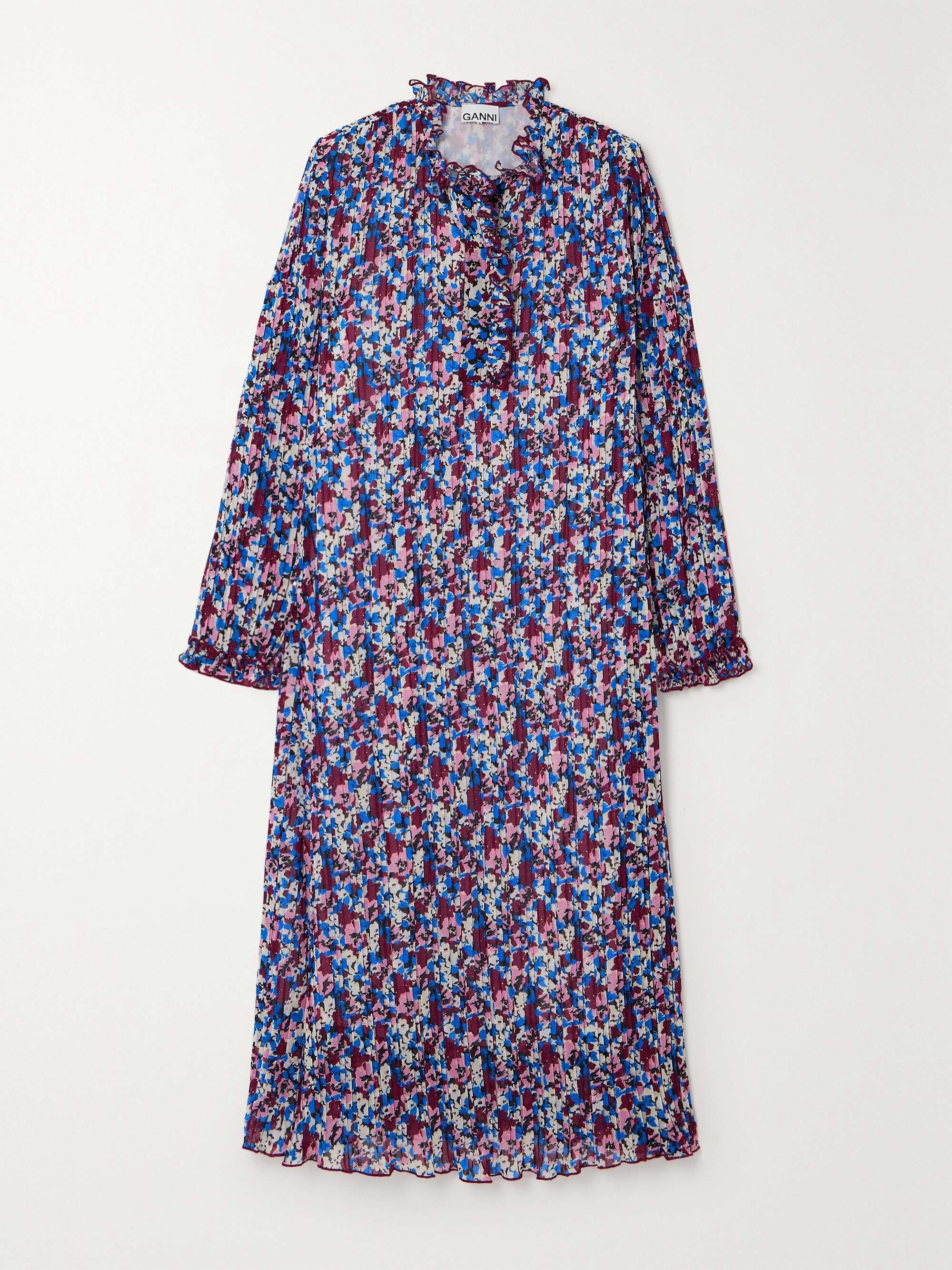 Ganni blue deals floral dress