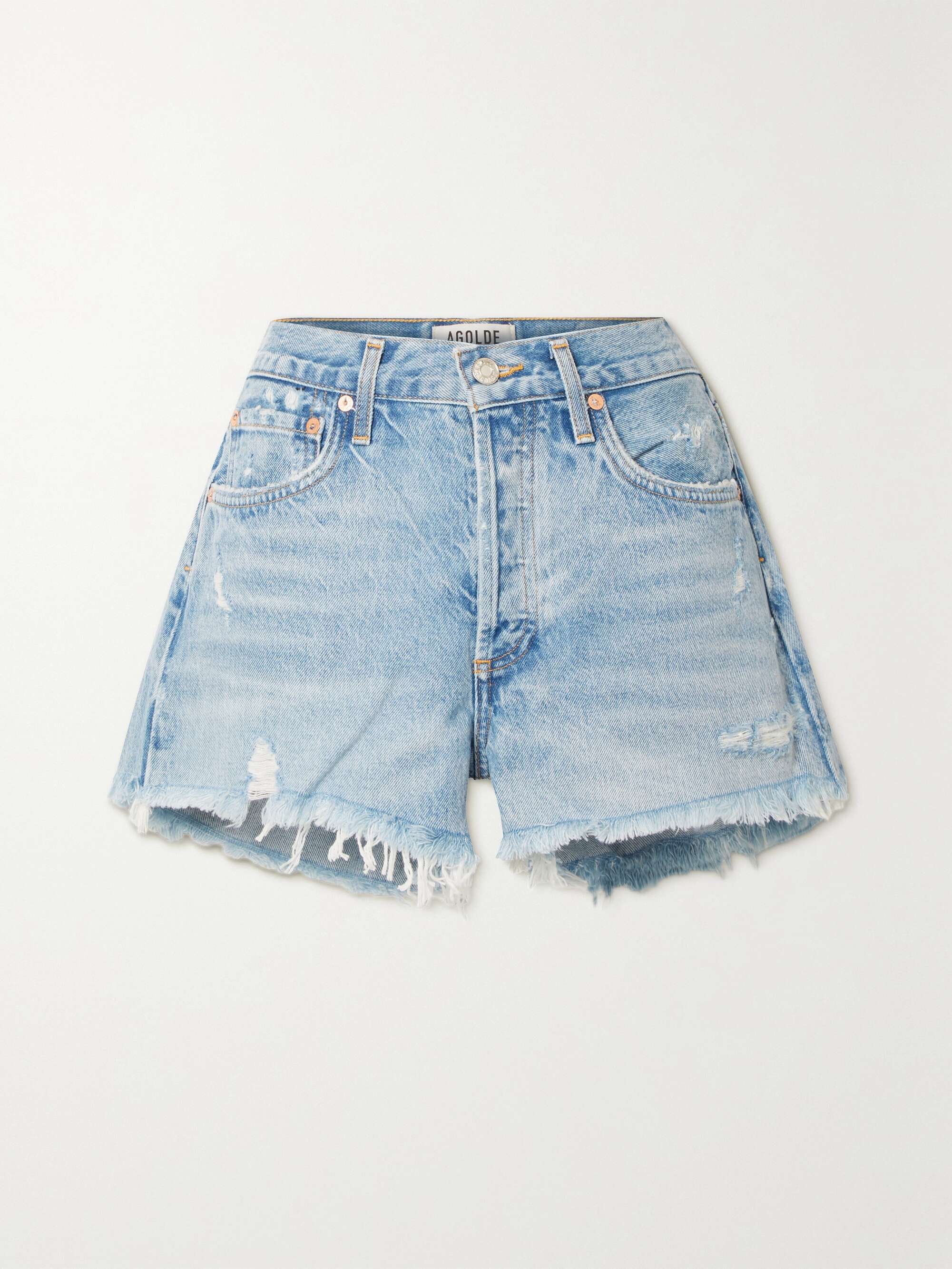 AGOLDE Parker distressed shorts NET-A-PORTER