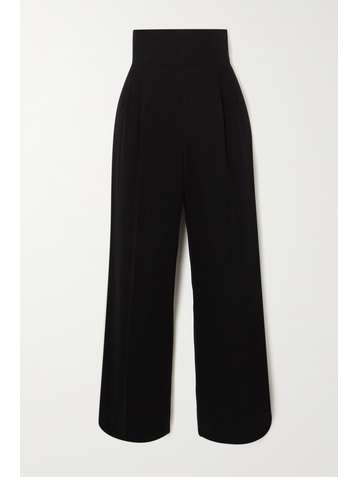 ALAÏA High-rise cotton-gabardine straight-leg pants
