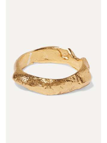 ALIGHIERI The Edge Of The Abyss gold-plated ring