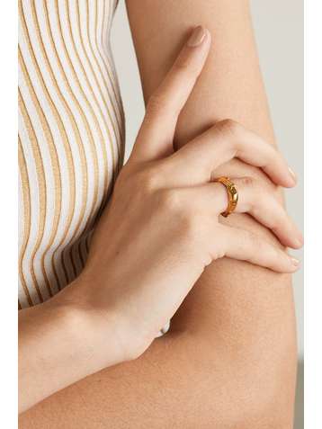 ALIGHIERI The Edge Of The Abyss gold-plated ring