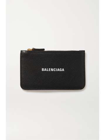 BALENCIAGA Portefeuille en cuir texturé imprimé Cash