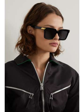 BOTTEGA VENETA Oversized square-frame acetate sunglasses