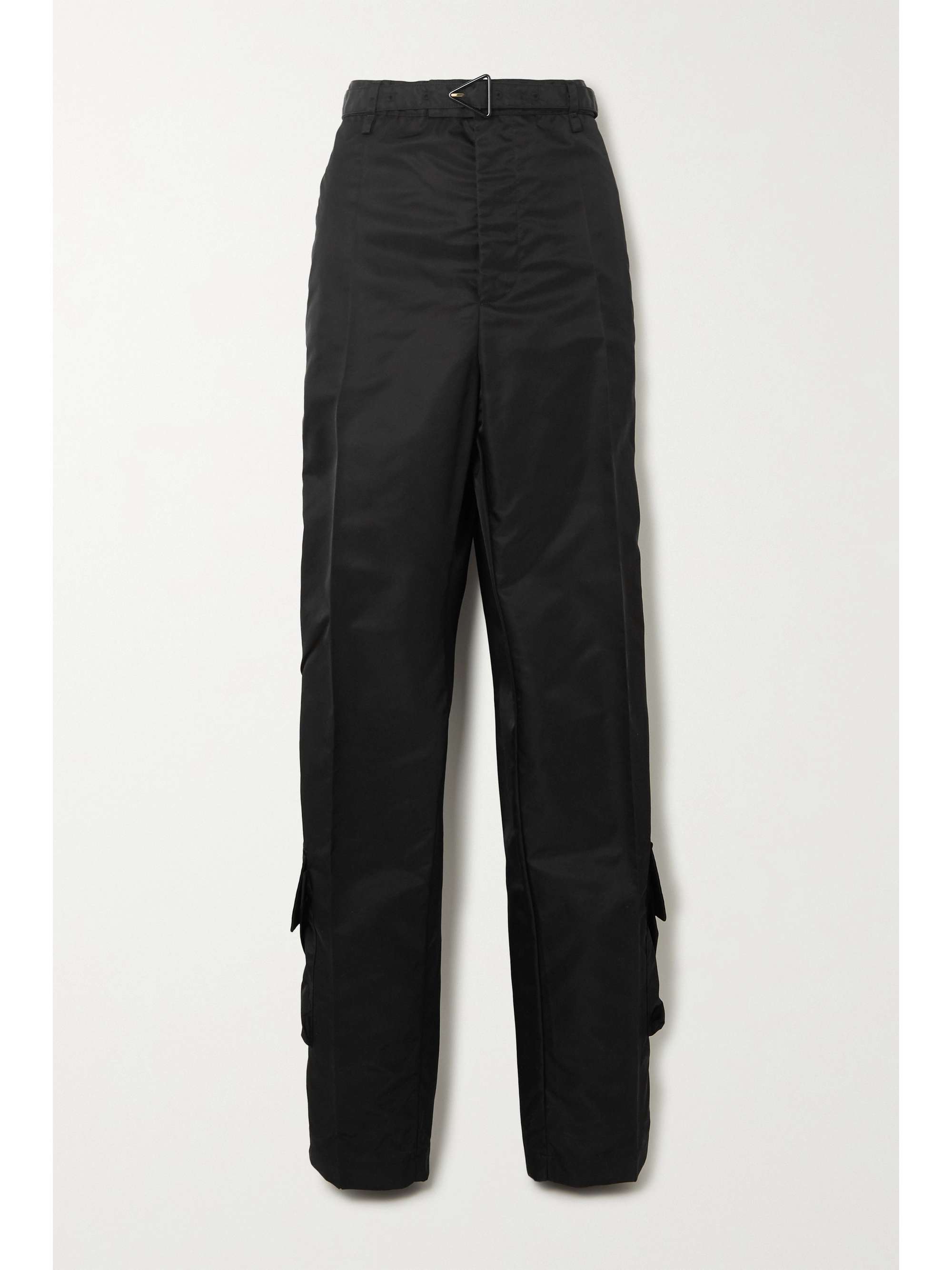 Black Satin-gabardine straight-leg 