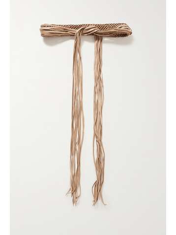 CARAVANA Balche fringed braided leather belt