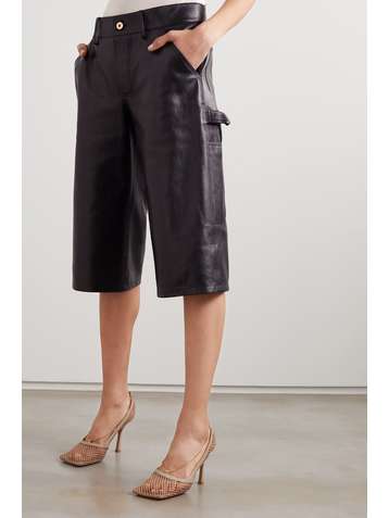 BOTTEGA VENETA Pumps aus Netzmaterial und Leder mit Kette