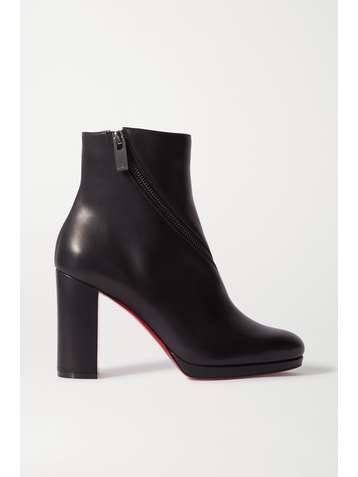 CHRISTIAN LOUBOUTIN Birgitta 100 zip-detailed leather ankle boots